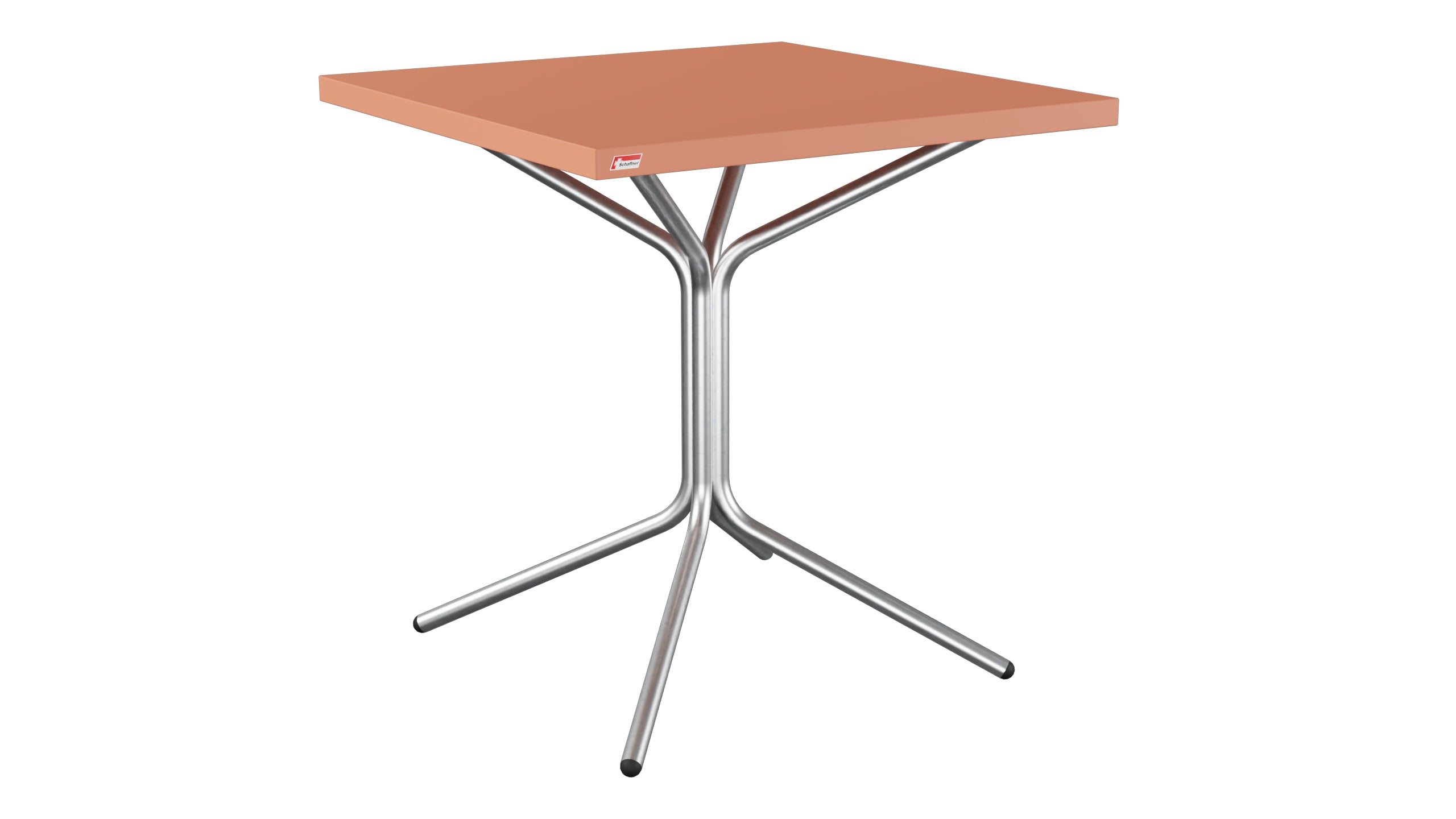 PIX Metall-Gartentisch 70x70 / 72 in Pastellterracotta präsentiert im Onlineshop von KAQTU Design AG. Gartentisch ist von Schaffner