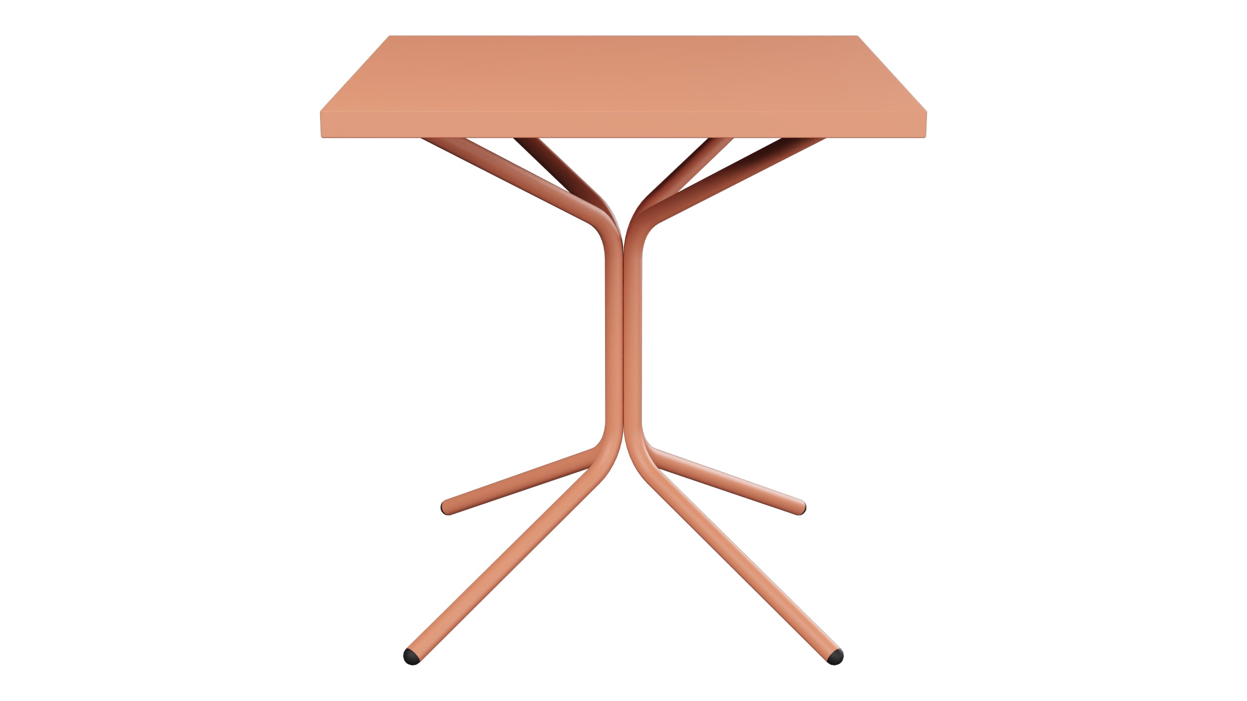PIX Metall-Gartentisch 70x70 / 72 in Pastellterracotta präsentiert im Onlineshop von KAQTU Design AG. Gartentisch ist von Schaffner