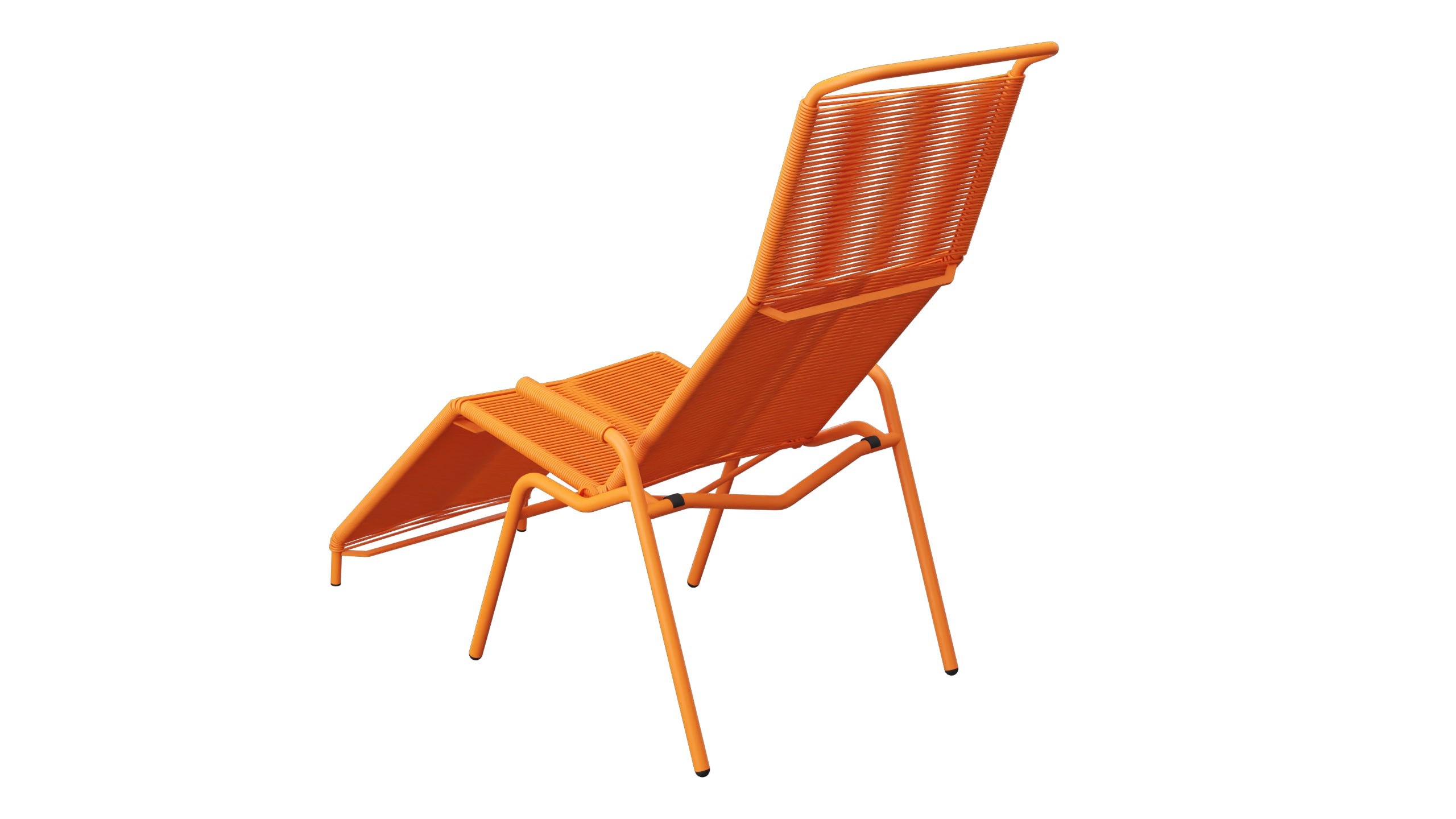 Säntis Spaghetti Liegestuhl in Orange präsentiert im Onlineshop von KAQTU Design AG. Liegestuhl ist von Schaffner