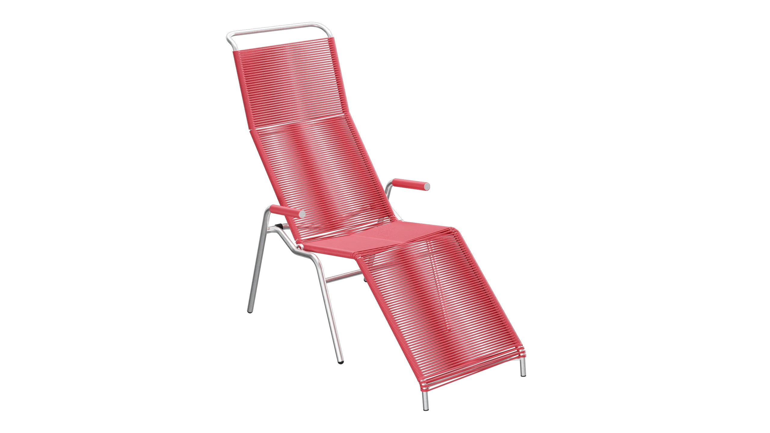 Säntis Spaghetti Liegestuhl in Ahornrot präsentiert im Onlineshop von KAQTU Design AG. Liegestuhl ist von Schaffner