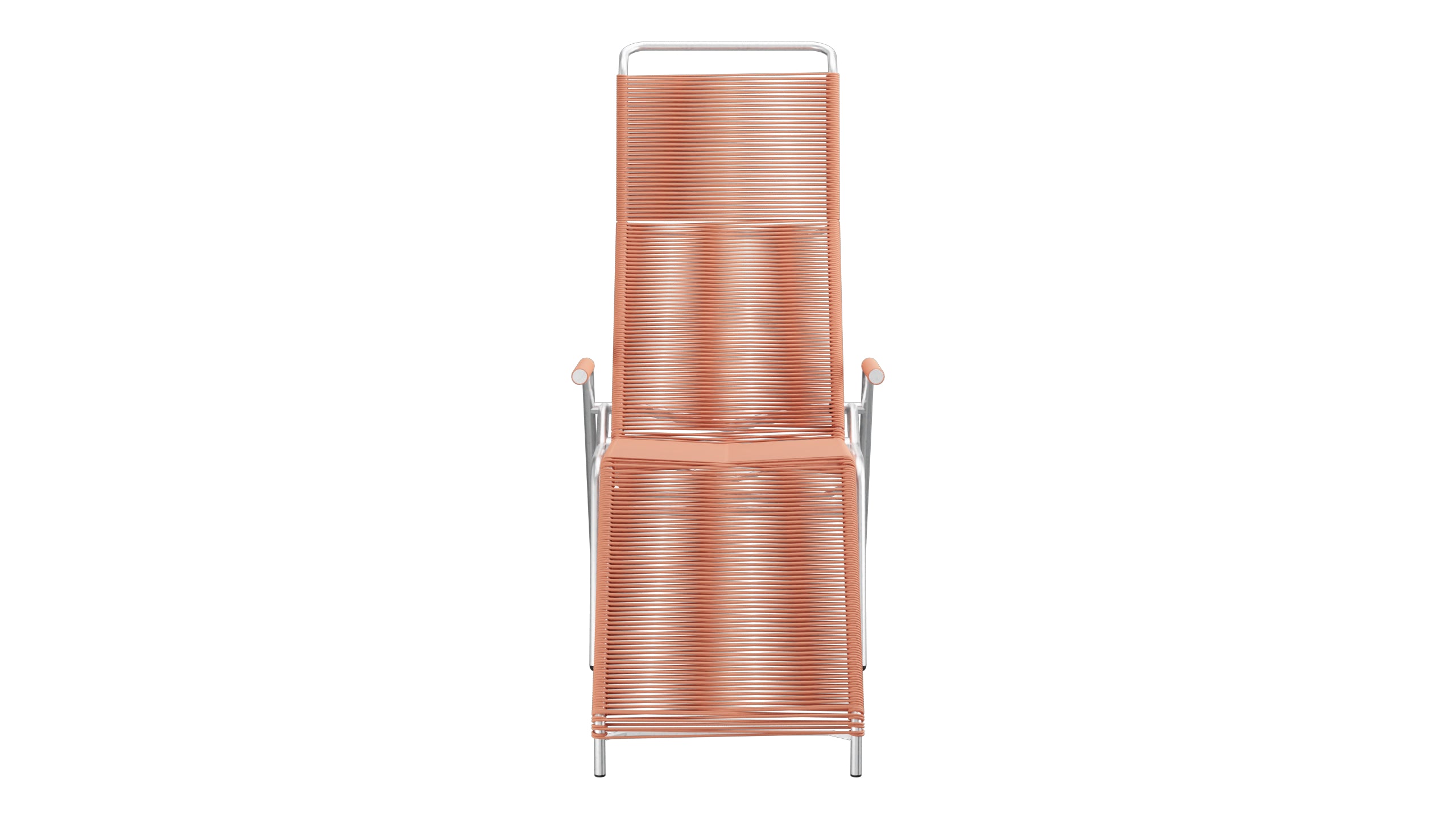Säntis Spaghetti Liegestuhl in Pastellterracotta präsentiert im Onlineshop von KAQTU Design AG. Liegestuhl ist von Schaffner