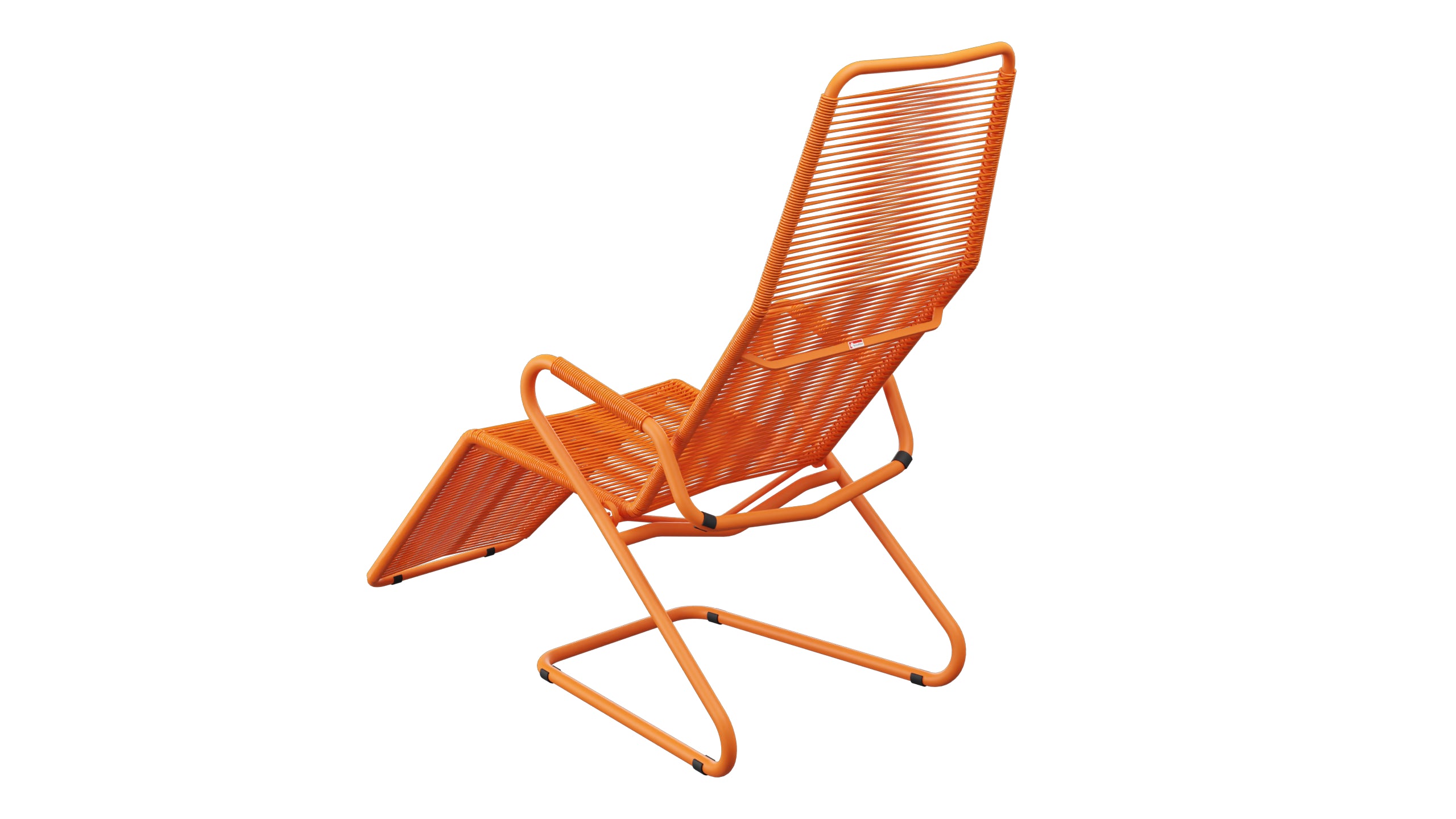 Locarno Spaghetti Liegestuhl in Orange präsentiert im Onlineshop von KAQTU Design AG. Liegestuhl ist von Schaffner