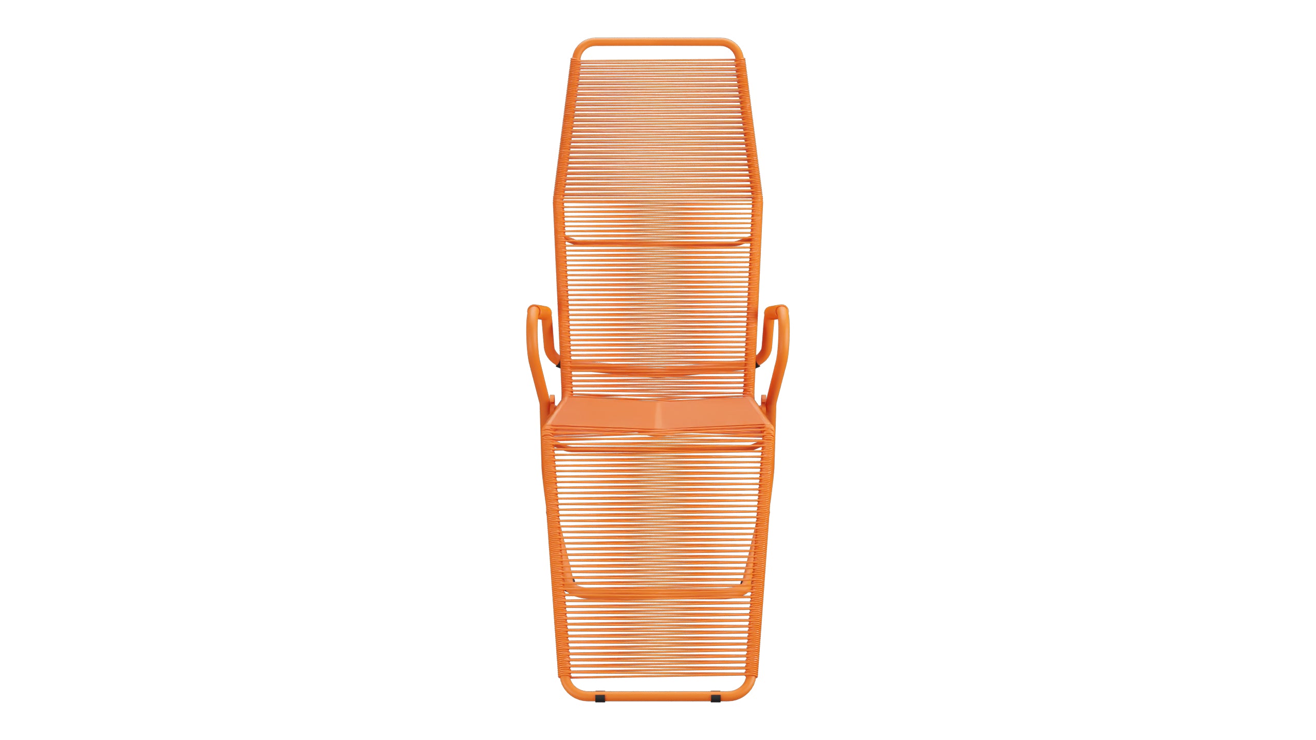 Locarno Spaghetti Liegestuhl in Orange präsentiert im Onlineshop von KAQTU Design AG. Liegestuhl ist von Schaffner