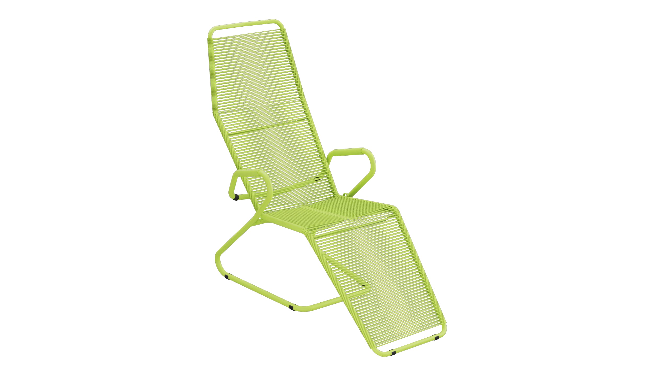 Locarno Spaghetti Liegestuhl in Hellgrün präsentiert im Onlineshop von KAQTU Design AG. Liegestuhl ist von Schaffner