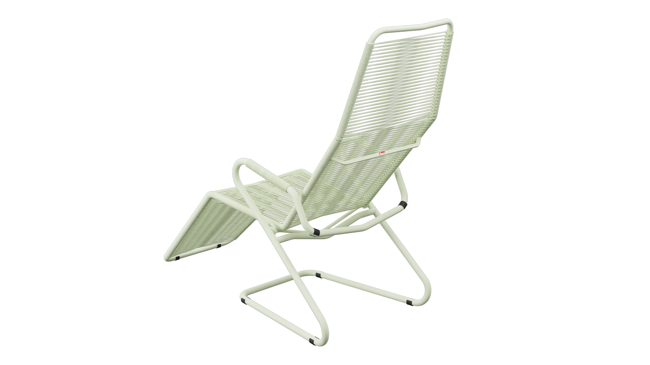 Locarno Spaghetti Liegestuhl in Pastellgrün präsentiert im Onlineshop von KAQTU Design AG. Liegestuhl ist von Schaffner