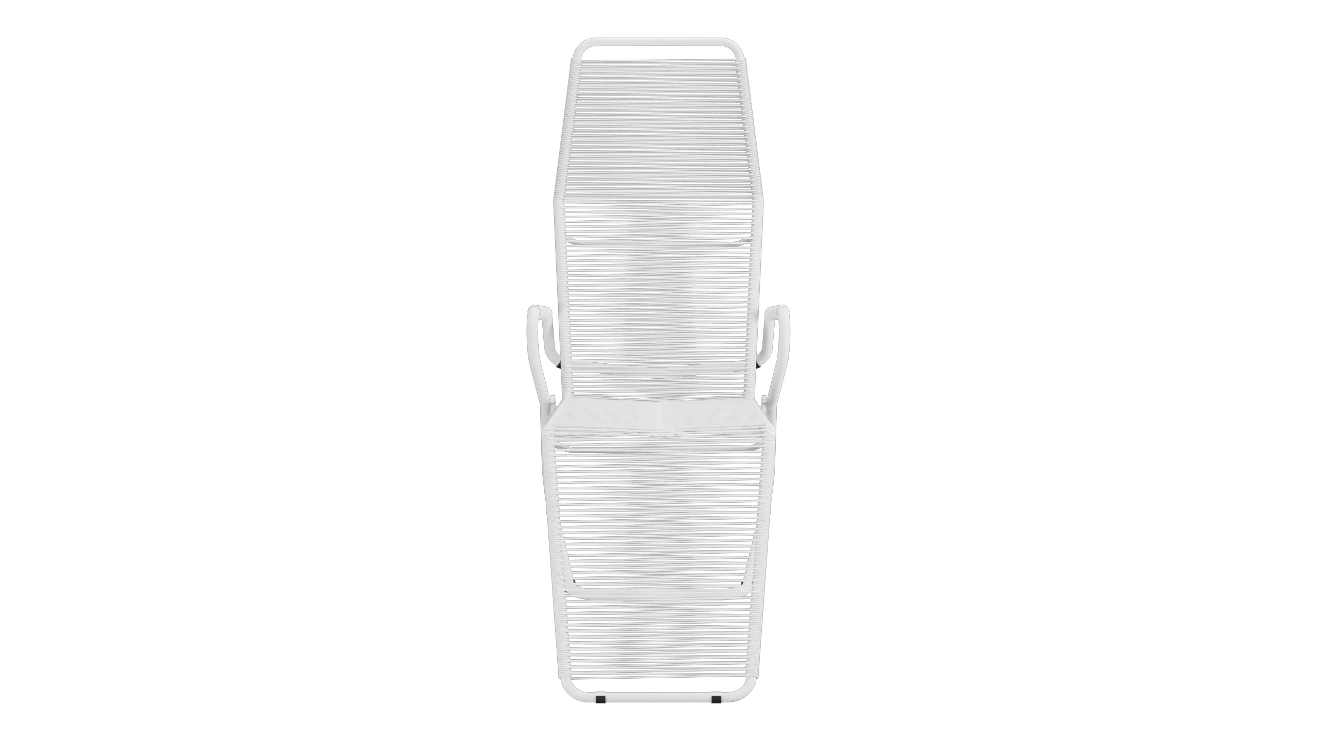 Locarno Spaghetti Liegestuhl in Weiss präsentiert im Onlineshop von KAQTU Design AG. Liegestuhl ist von Schaffner