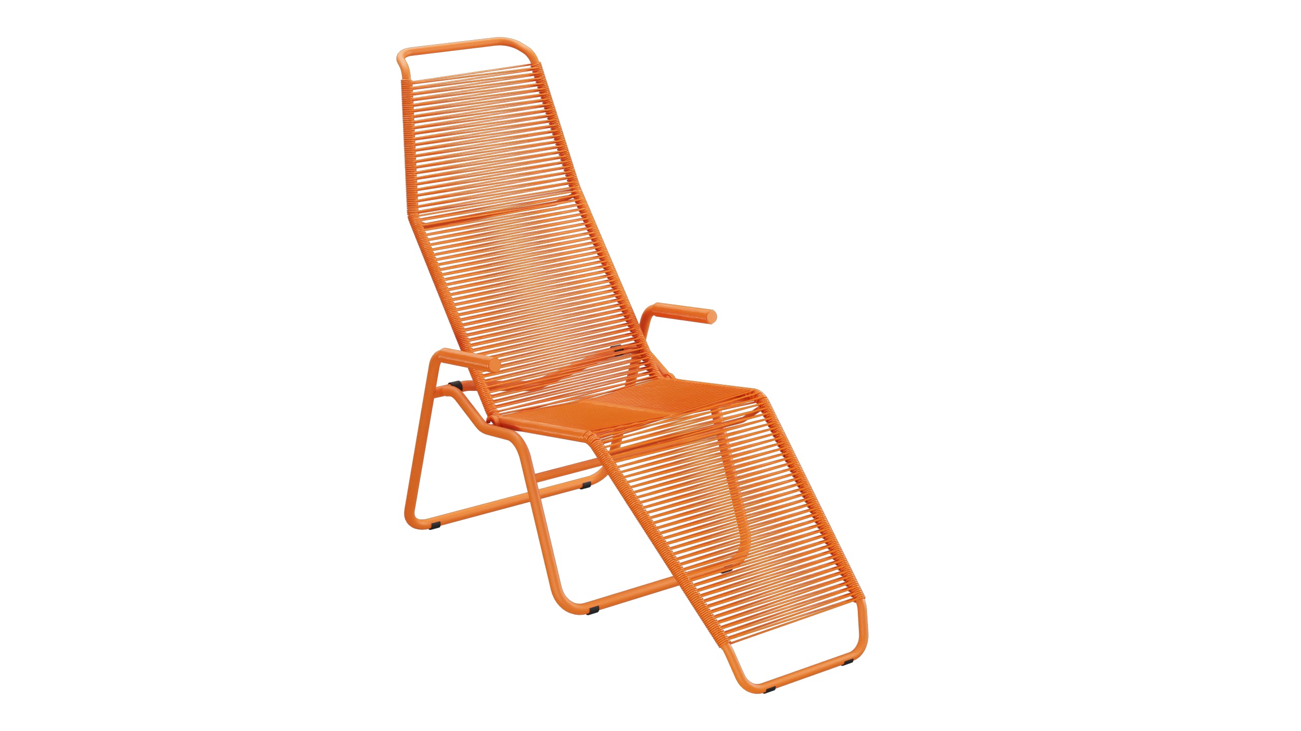 Liege Brissago Spaghetti in Orange präsentiert im Onlineshop von KAQTU Design AG. Liegestuhl ist von Schaffner