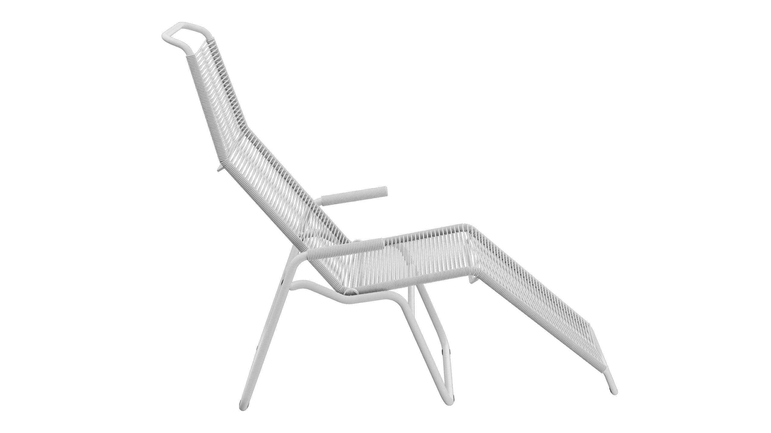 Liege Brissago Spaghetti in Alusilber präsentiert im Onlineshop von KAQTU Design AG. Liegestuhl ist von Schaffner