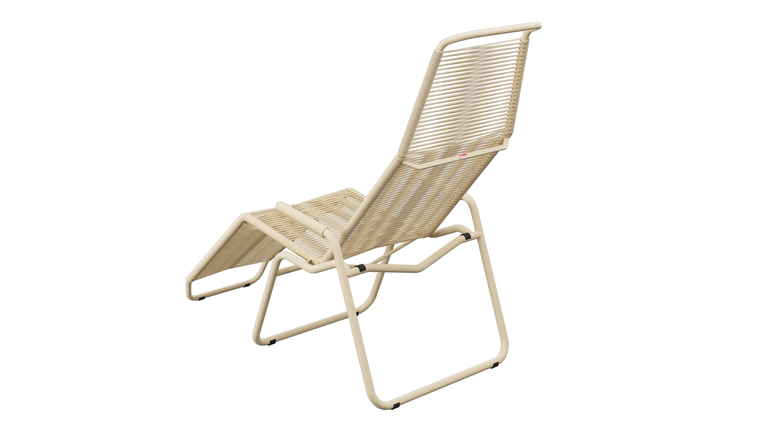 Liege Brissago Spaghetti in Pastellbraun präsentiert im Onlineshop von KAQTU Design AG. Liegestuhl ist von Schaffner