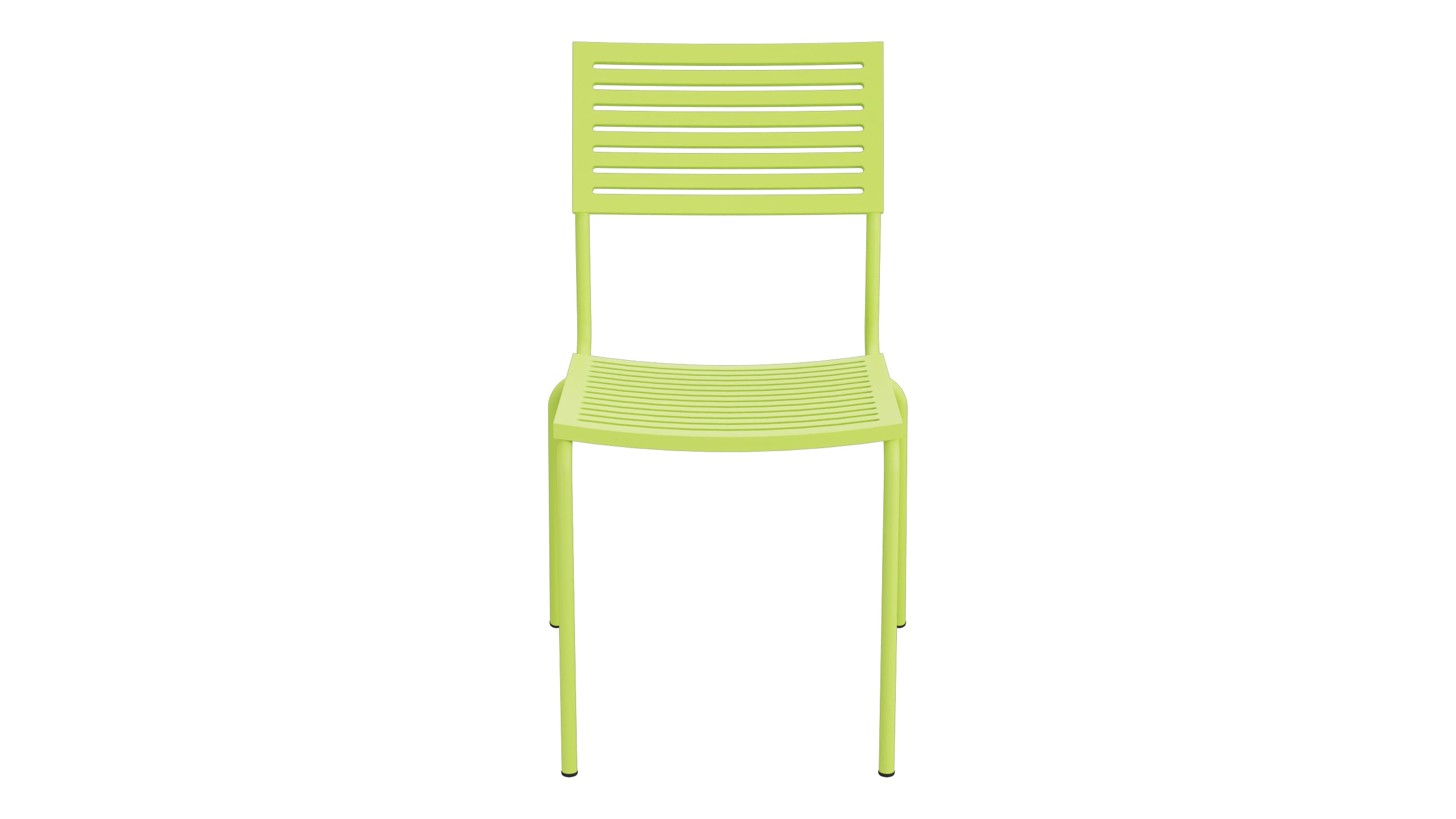 Bodensee Lamello-Gartenstuhl ohne Armlehne in Hellgrün präsentiert im Onlineshop von KAQTU Design AG. Gartenstuhl ist von Schaffner