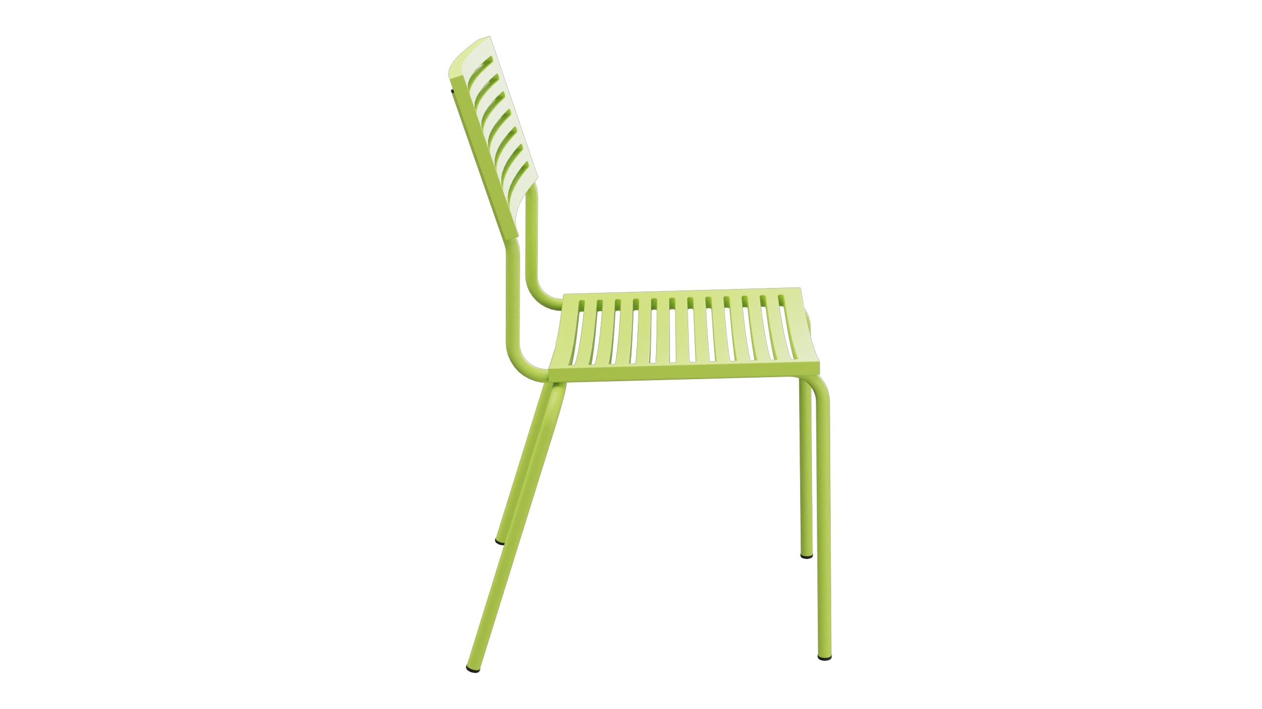 Bodensee Lamello-Gartenstuhl ohne Armlehne in Hellgrün präsentiert im Onlineshop von KAQTU Design AG. Gartenstuhl ist von Schaffner