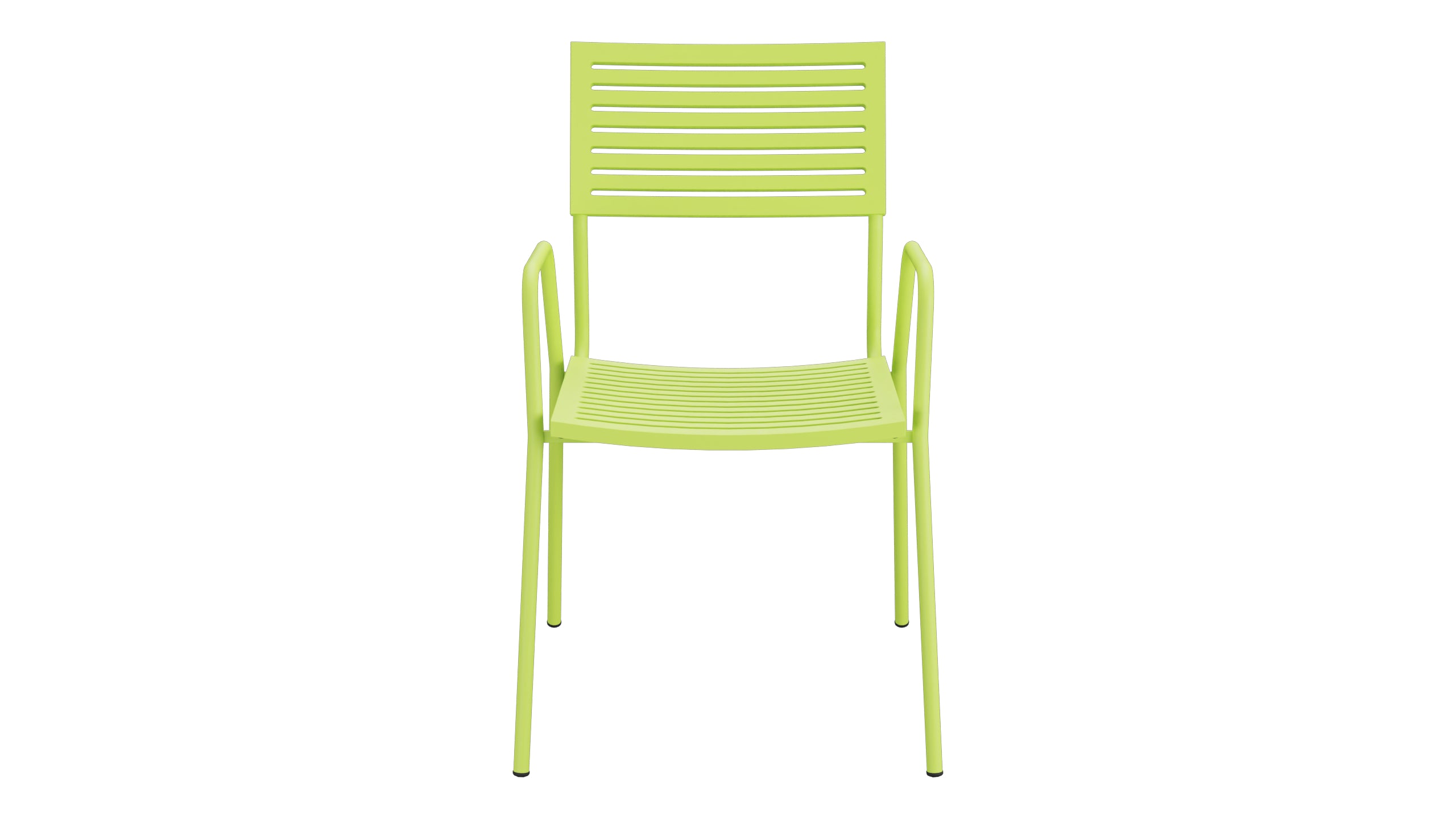 Bodensee Lamello-Gartenstuhl mit Armlehne in Hellgrün präsentiert im Onlineshop von KAQTU Design AG. Gartenstuhl mit Armlehnen ist von Schaffner