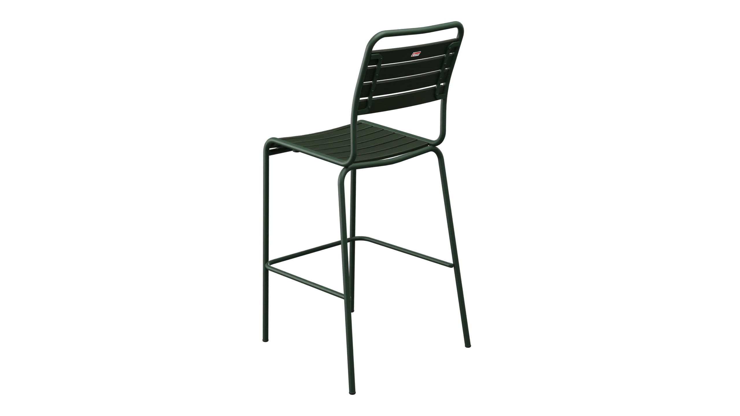 Rigi Holzlatten-Barstuhl ohne Armlehne in Tannengrün präsentiert im Onlineshop von KAQTU Design AG. Outdoor-Barstuhl ist von Schaffner