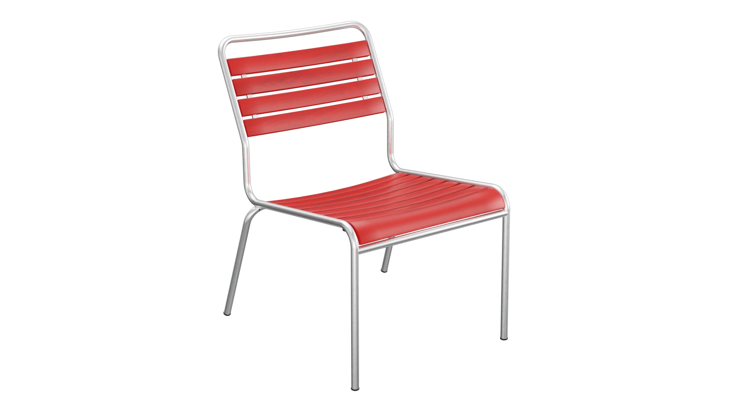 Rigi Holzlatten-Salonsessel  ohne Armlehne in Rot präsentiert im Onlineshop von KAQTU Design AG. Outdoor-Sessel ist von Schaffner