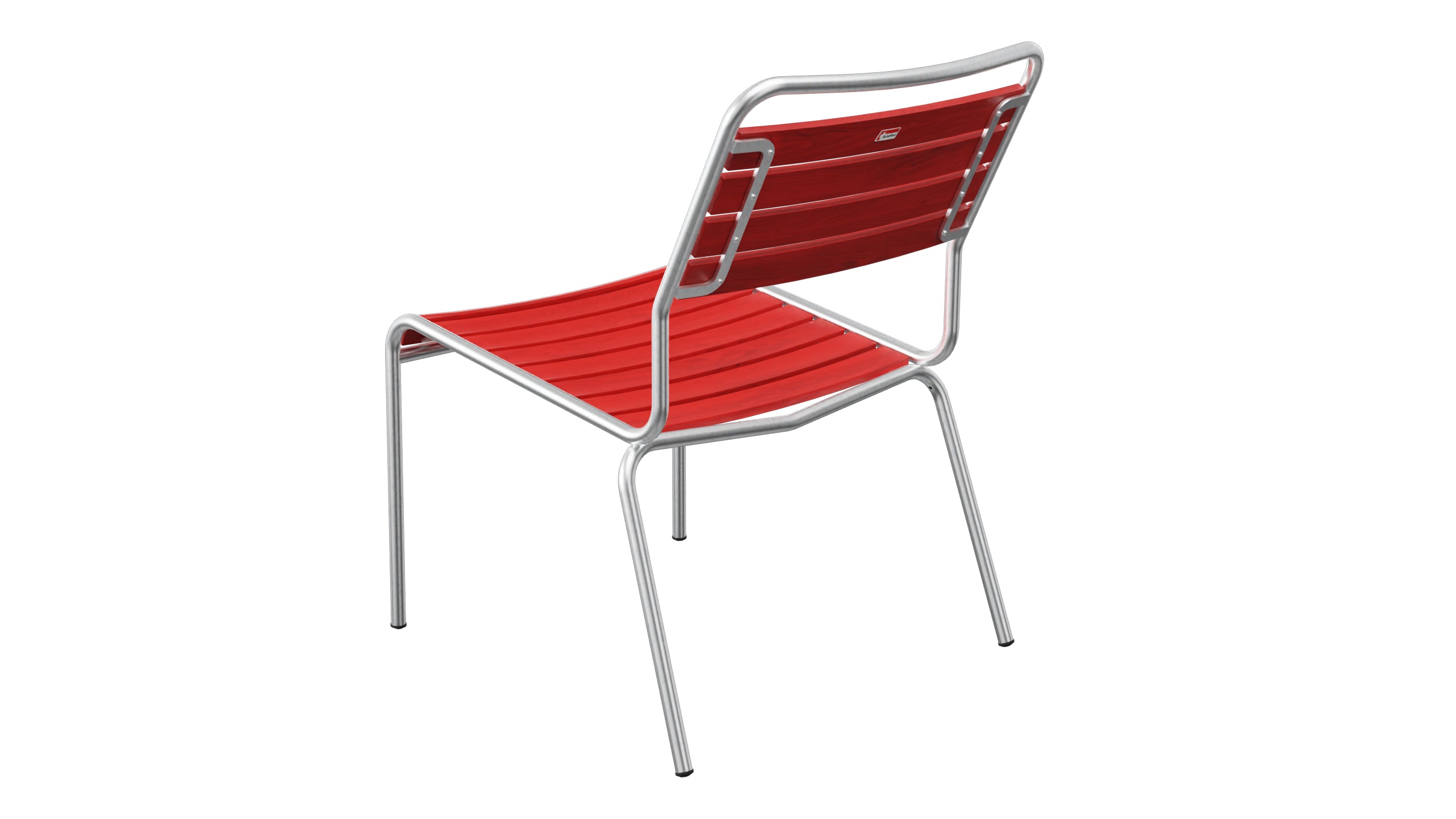 Rigi Holzlatten-Salonsessel  ohne Armlehne in Rot präsentiert im Onlineshop von KAQTU Design AG. Outdoor-Sessel ist von Schaffner