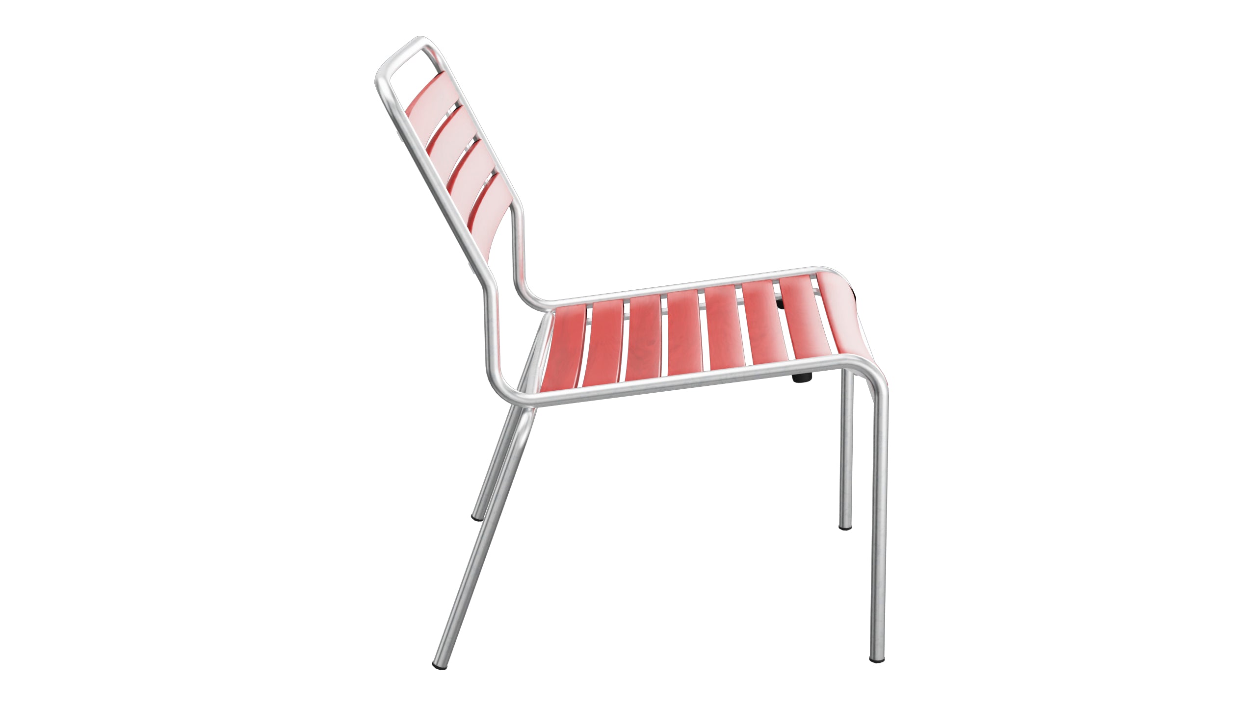 Rigi Holzlatten-Salonsessel  ohne Armlehne in Rot präsentiert im Onlineshop von KAQTU Design AG. Outdoor-Sessel ist von Schaffner