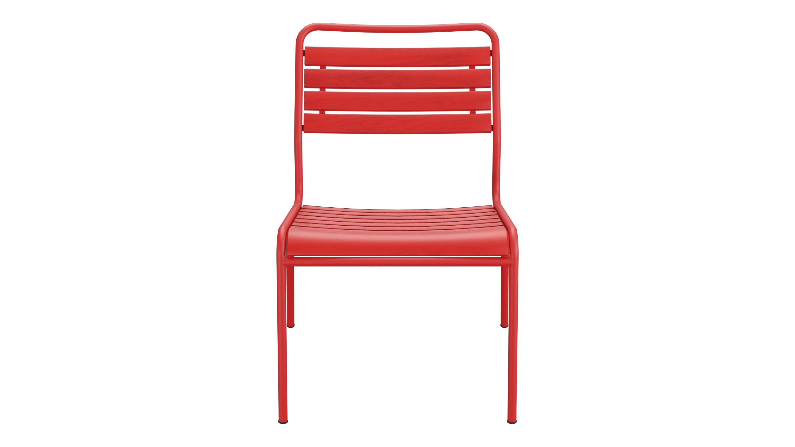 Rigi Holzlatten-Salonsessel  ohne Armlehne in Rot präsentiert im Onlineshop von KAQTU Design AG. Outdoor-Sessel ist von Schaffner