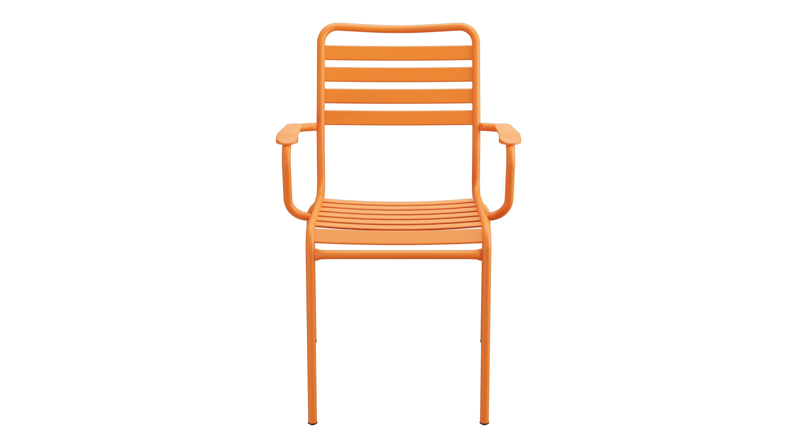 Rigi Lättli-Gartenstuhl mit Armlehne in Orange präsentiert im Onlineshop von KAQTU Design AG. Gartenstuhl mit Armlehnen ist von Schaffner