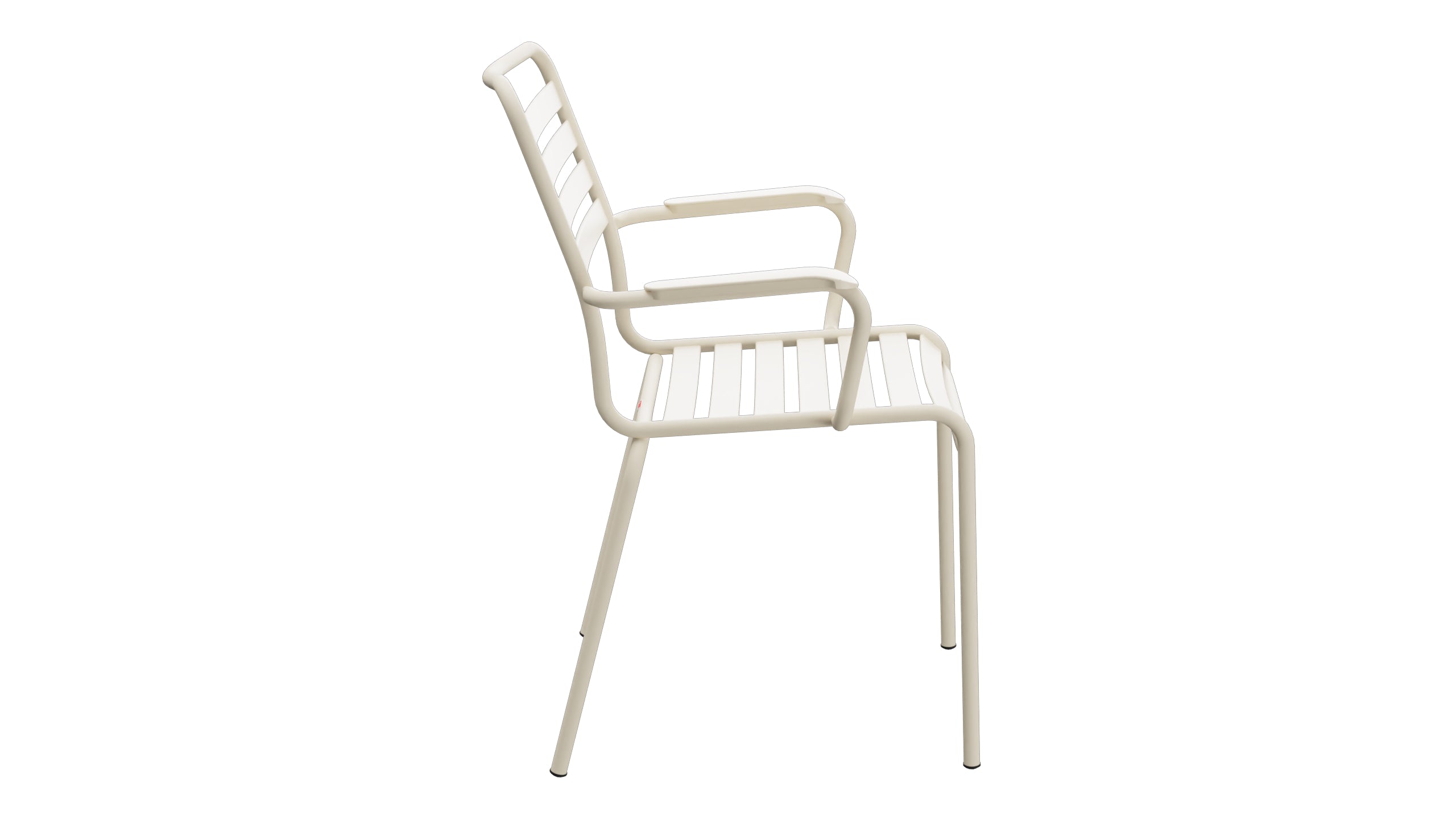 Rigi Lättli-Gartenstuhl mit Armlehne in Pastellsand präsentiert im Onlineshop von KAQTU Design AG. Gartenstuhl mit Armlehnen ist von Schaffner