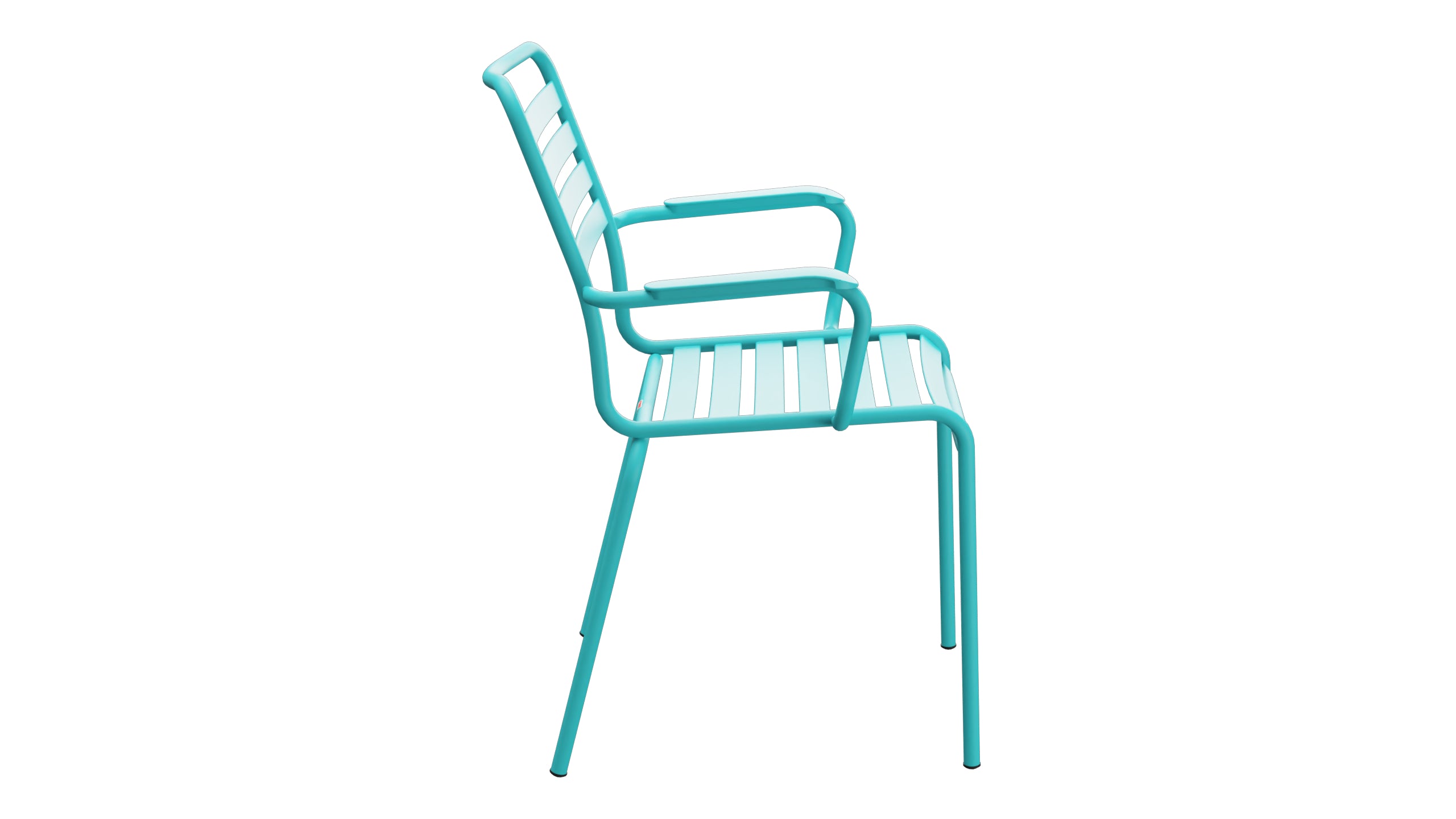 Rigi Lättli-Gartenstuhl mit Armlehne in Türkis präsentiert im Onlineshop von KAQTU Design AG. Gartenstuhl mit Armlehnen ist von Schaffner