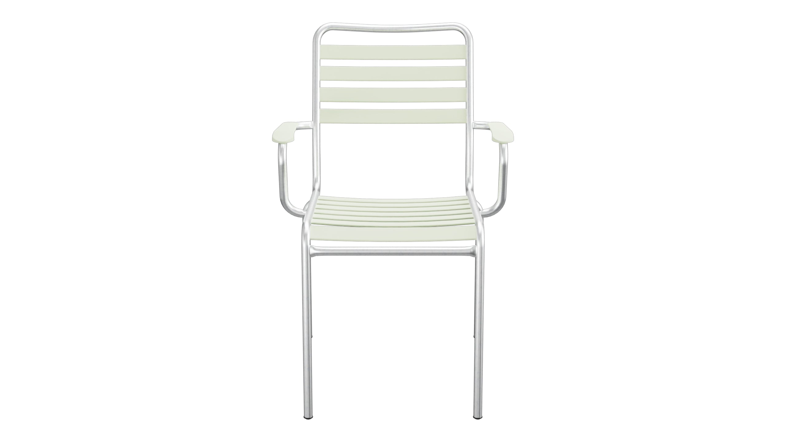 Rigi Lättli-Gartenstuhl mit Armlehne in Pastellgrün präsentiert im Onlineshop von KAQTU Design AG. Gartenstuhl mit Armlehnen ist von Schaffner
