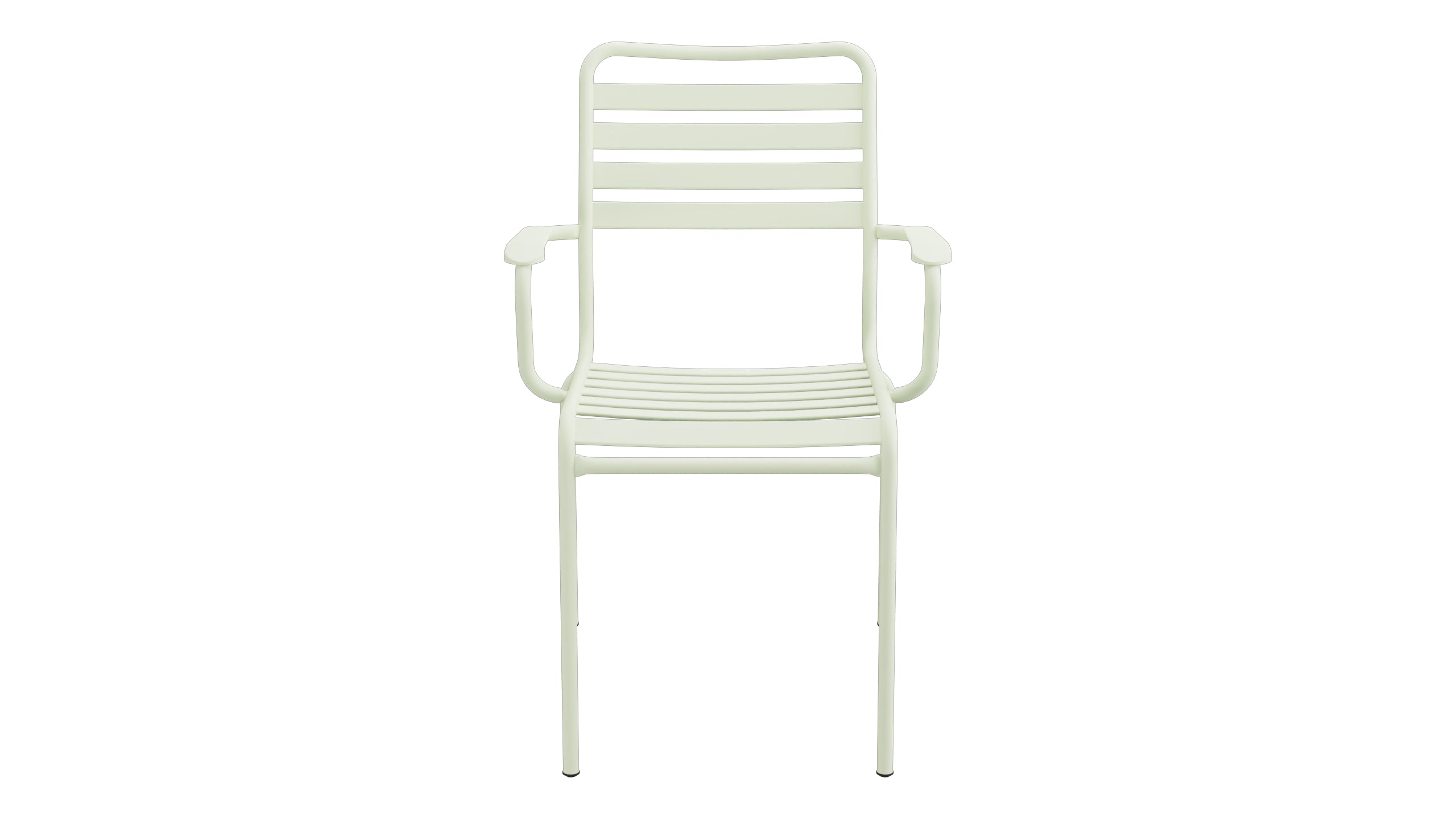 Rigi Lättli-Gartenstuhl mit Armlehne in Pastellgrün präsentiert im Onlineshop von KAQTU Design AG. Gartenstuhl mit Armlehnen ist von Schaffner