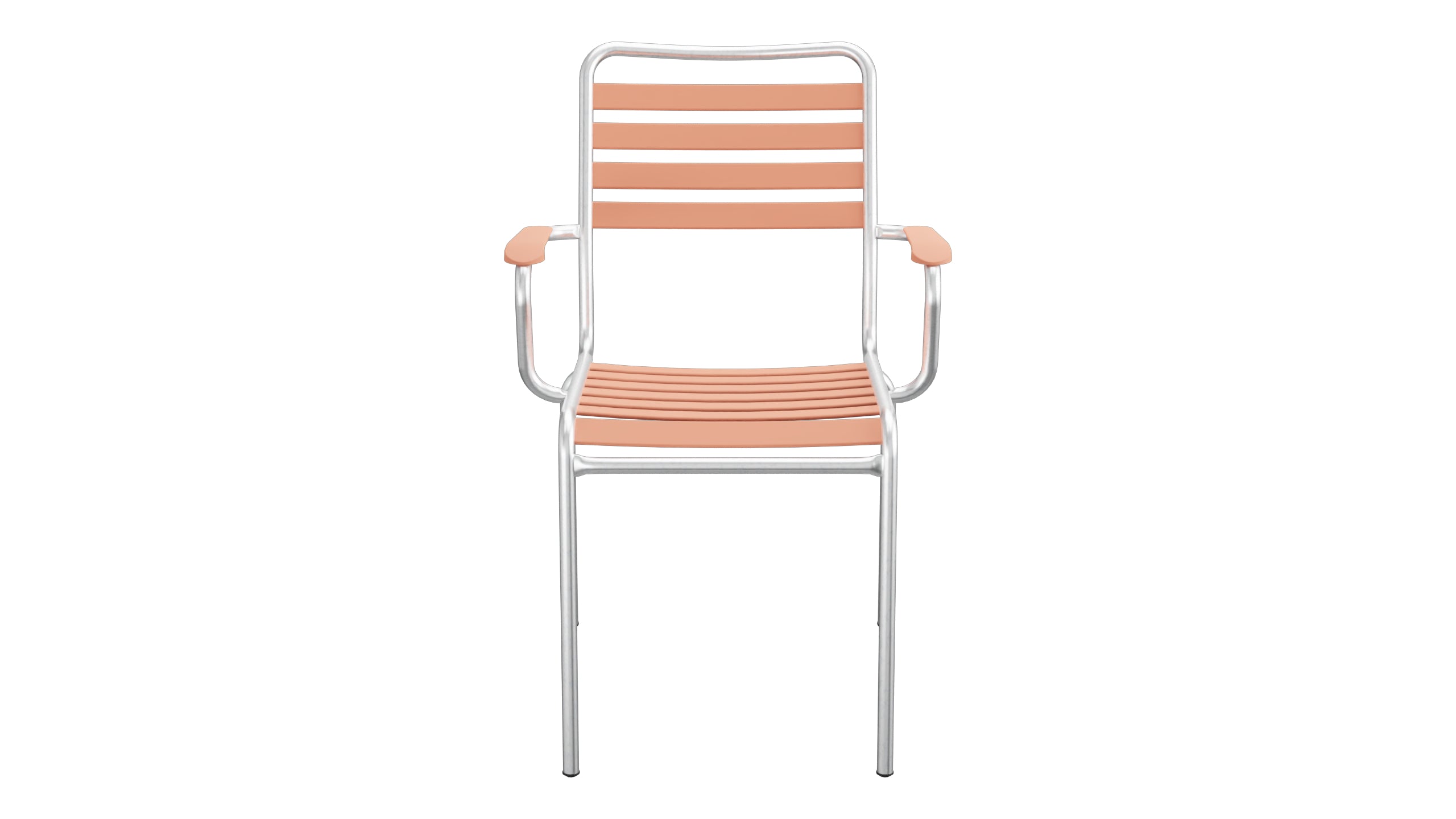 Rigi Lättli-Gartenstuhl mit Armlehne in Pastellterracotta präsentiert im Onlineshop von KAQTU Design AG. Gartenstuhl mit Armlehnen ist von Schaffner