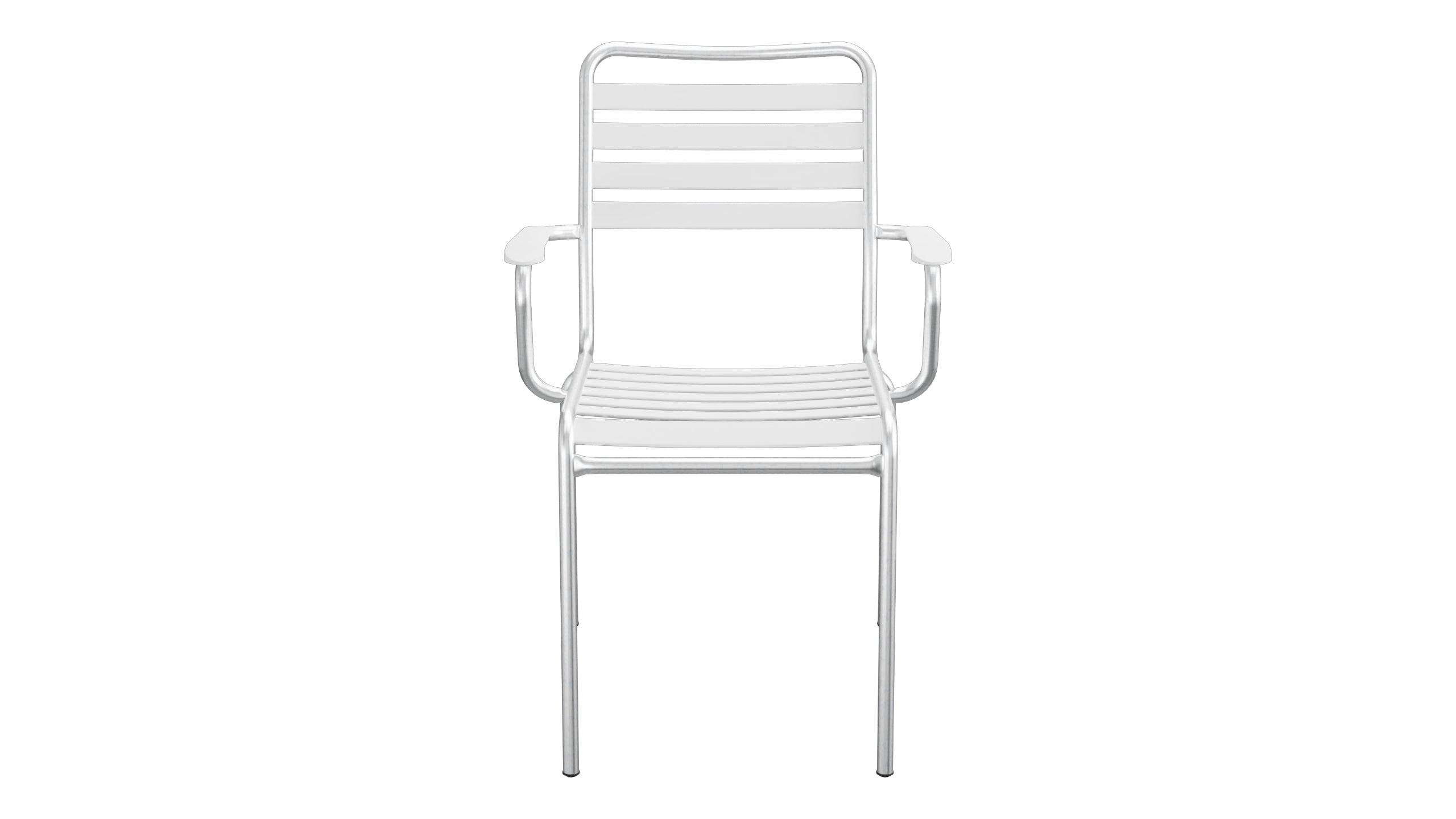 Rigi Lättli-Gartenstuhl mit Armlehne in Weiss präsentiert im Onlineshop von KAQTU Design AG. Gartenstuhl mit Armlehnen ist von Schaffner