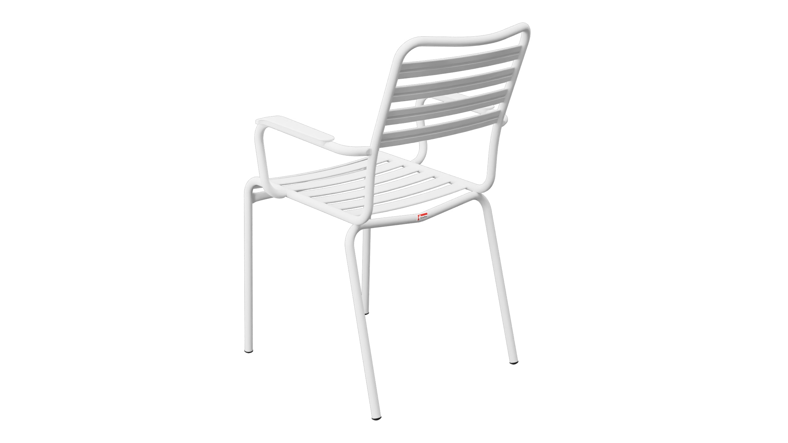 Rigi Lättli-Gartenstuhl mit Armlehne in Weiss präsentiert im Onlineshop von KAQTU Design AG. Gartenstuhl mit Armlehnen ist von Schaffner