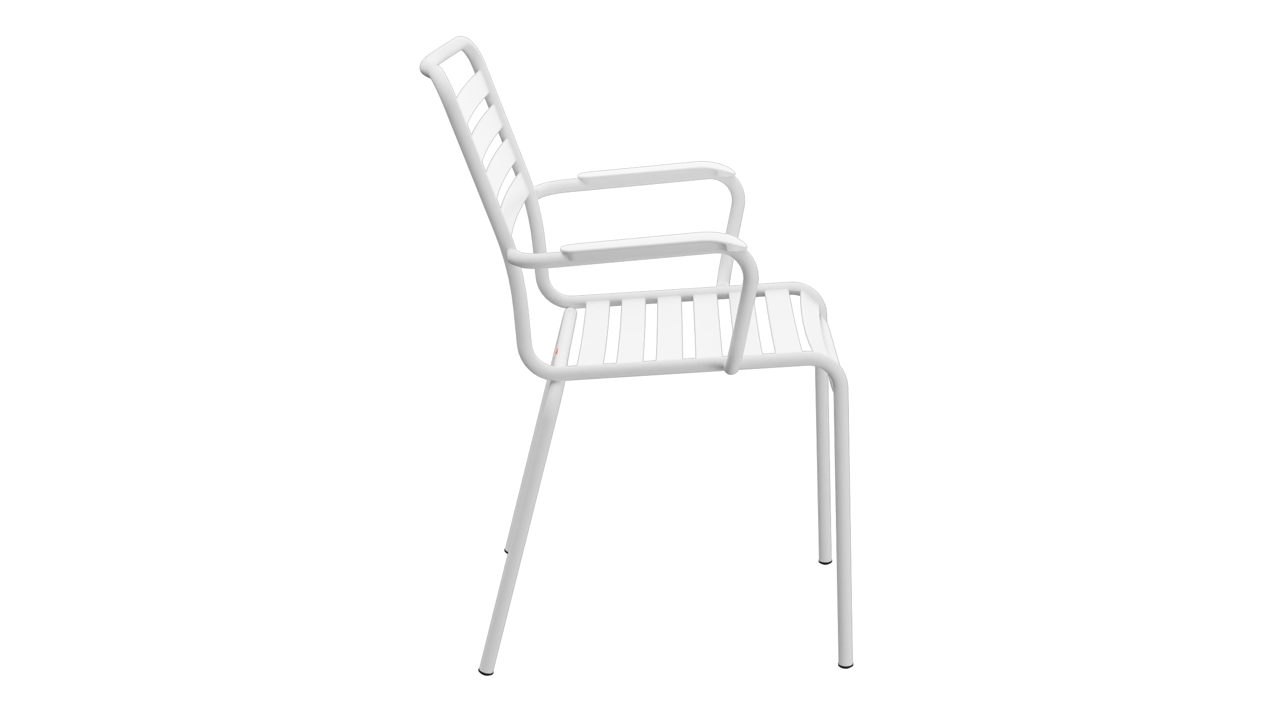 Rigi Lättli-Gartenstuhl mit Armlehne in Weiss präsentiert im Onlineshop von KAQTU Design AG. Gartenstuhl mit Armlehnen ist von Schaffner