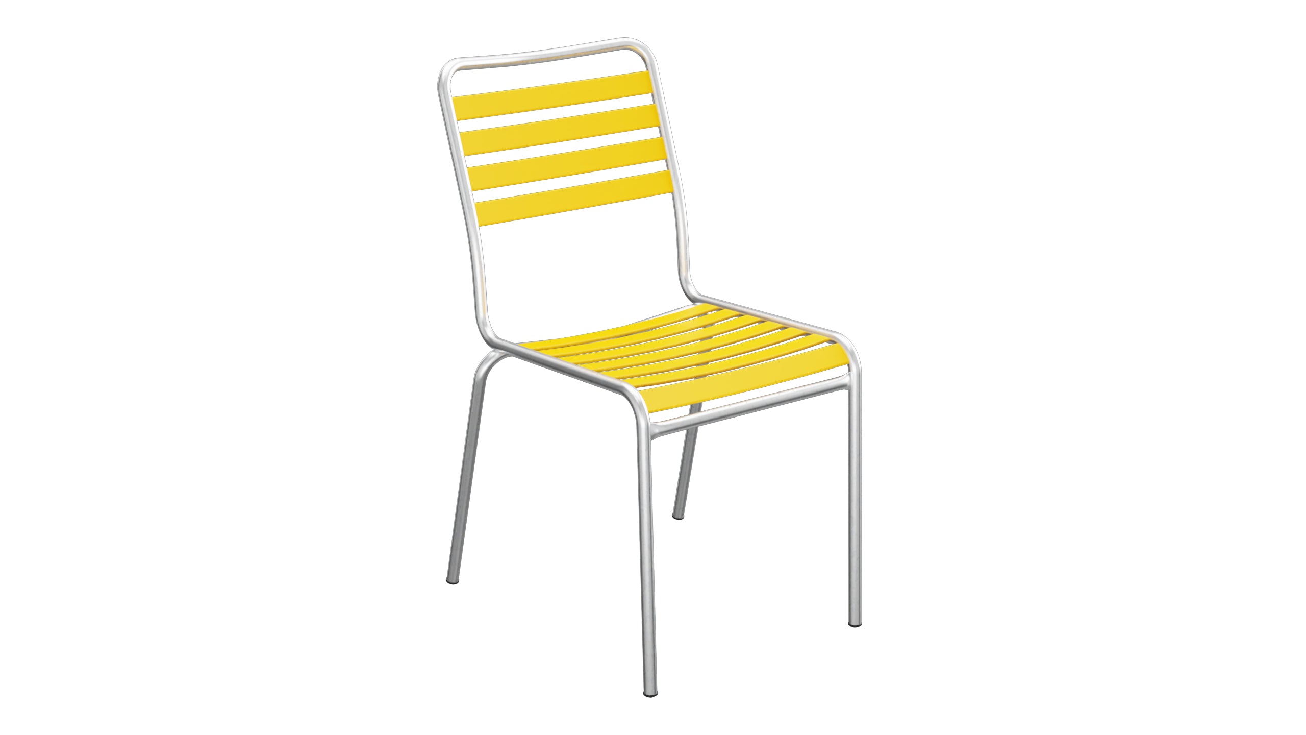 Rigi Lättli-Gartenstuhl ohne Armlehne in Gelb präsentiert im Onlineshop von KAQTU Design AG. Gartenstuhl ist von Schaffner
