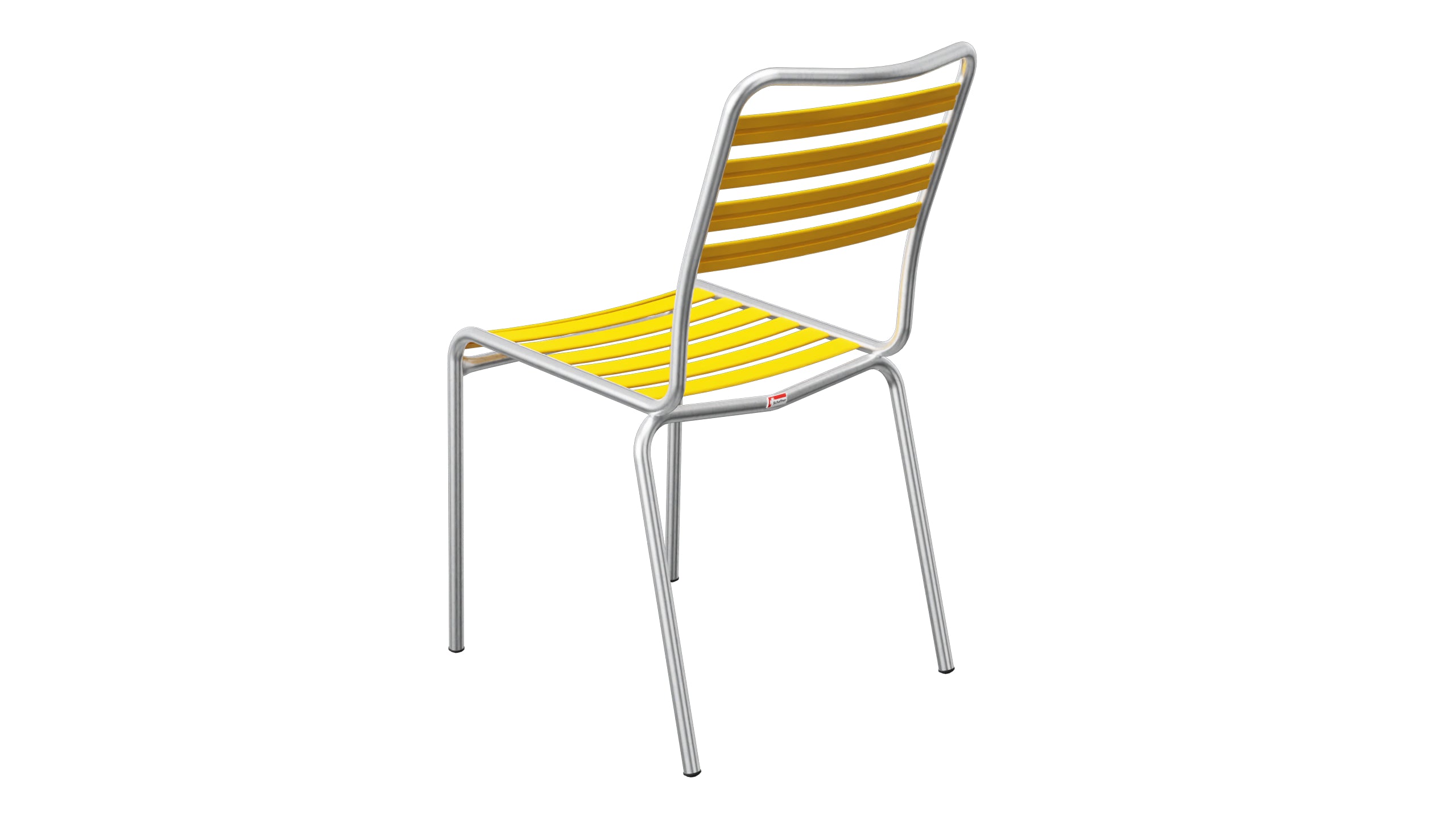Rigi Lättli-Gartenstuhl ohne Armlehne in Gelb präsentiert im Onlineshop von KAQTU Design AG. Gartenstuhl ist von Schaffner