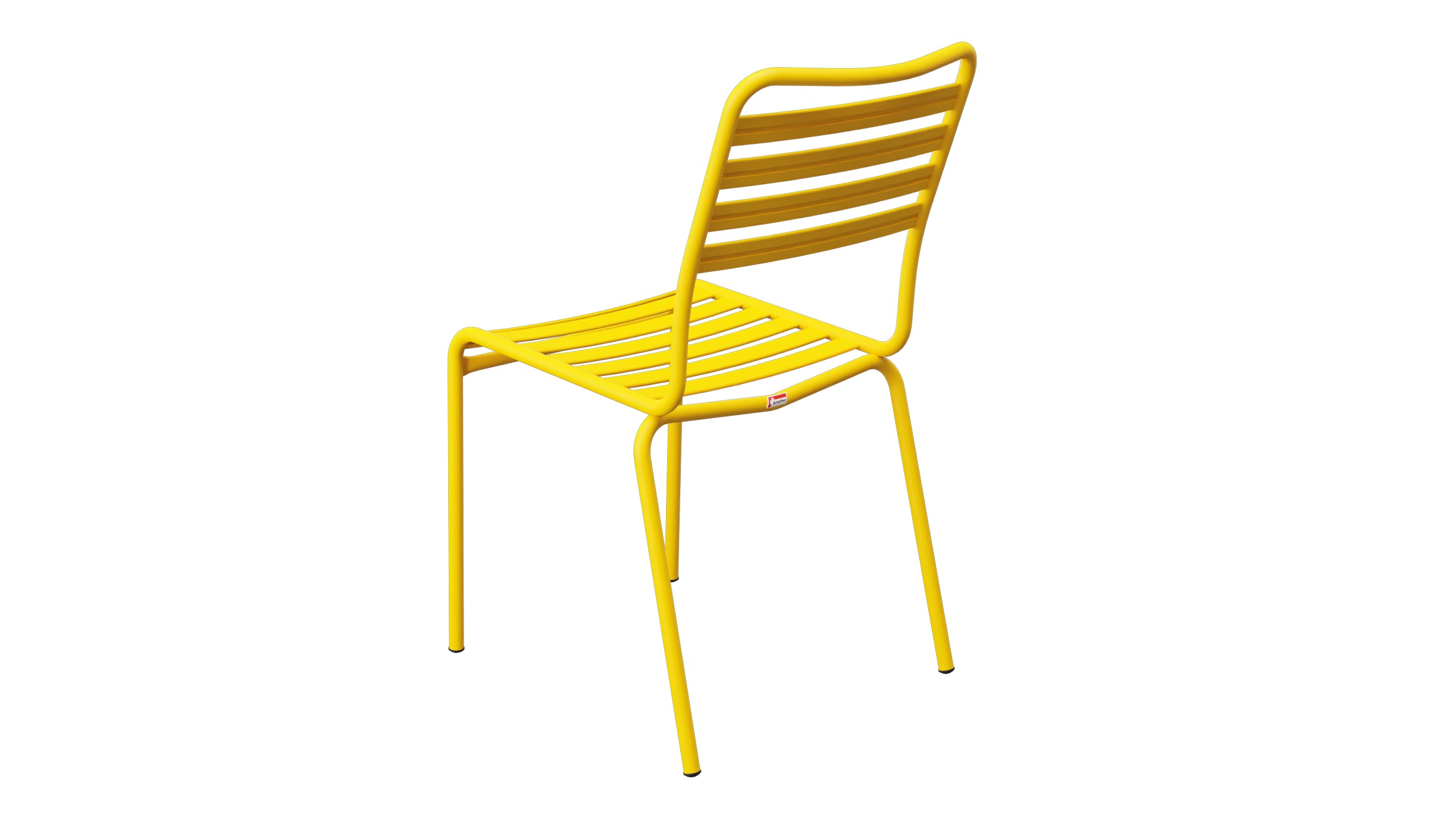 Rigi Lättli-Gartenstuhl ohne Armlehne in Gelb präsentiert im Onlineshop von KAQTU Design AG. Gartenstuhl ist von Schaffner