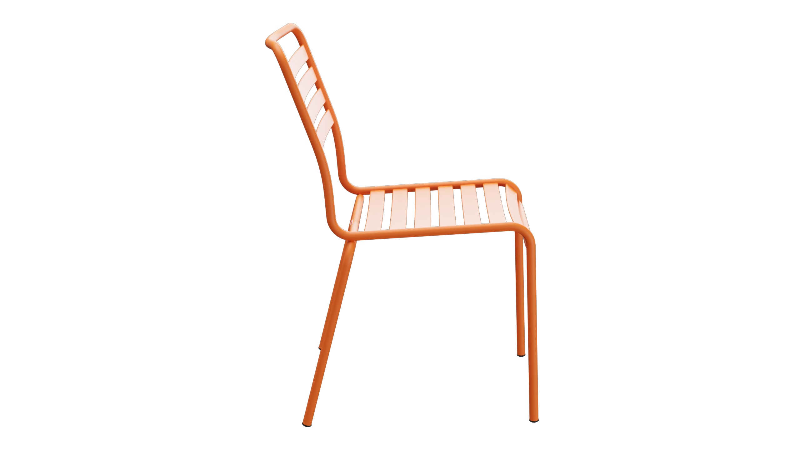 Rigi Lättli-Gartenstuhl ohne Armlehne in Orange präsentiert im Onlineshop von KAQTU Design AG. Gartenstuhl ist von Schaffner