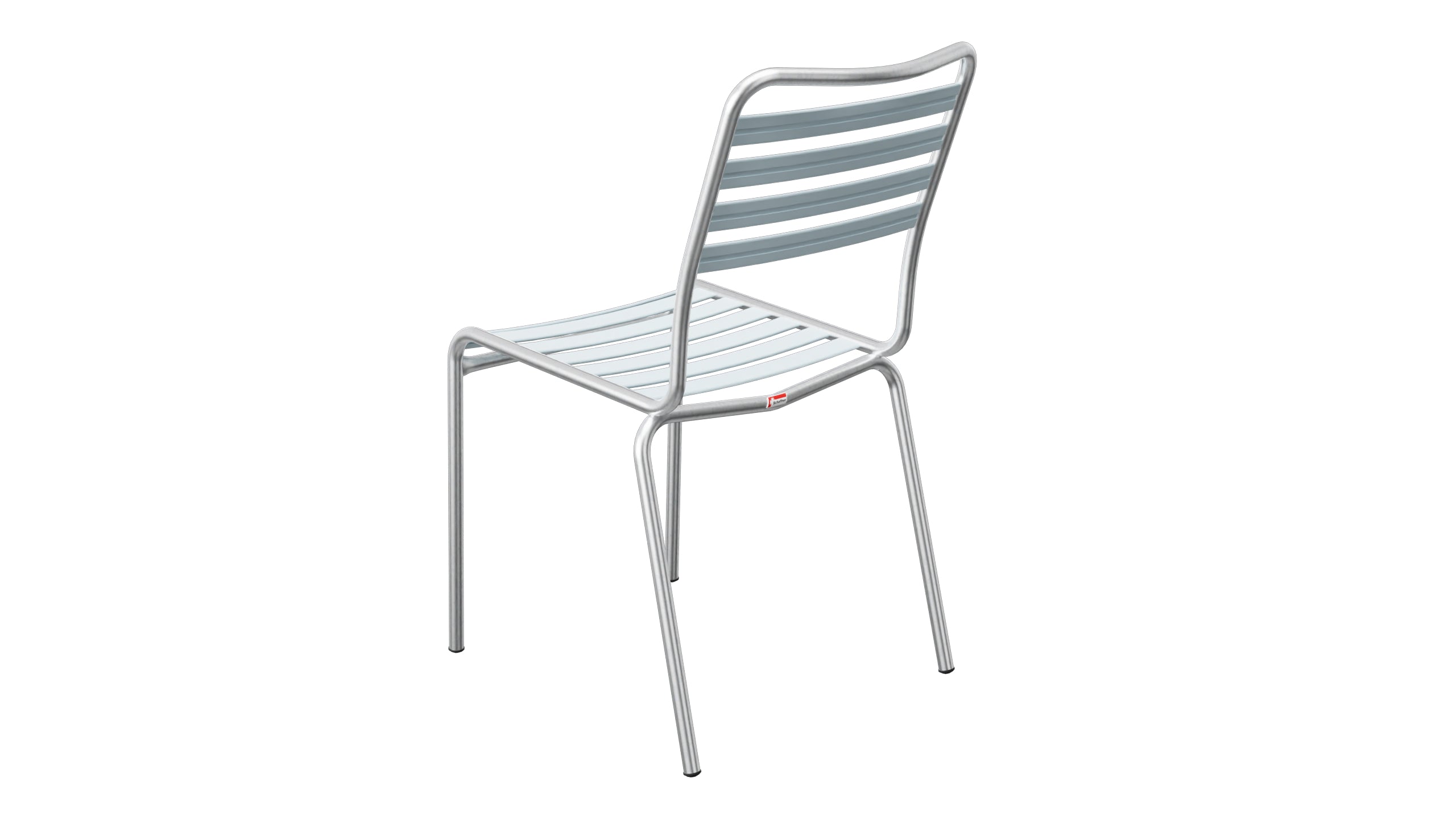 Rigi Lättli-Gartenstuhl ohne Armlehne in Pastellblau präsentiert im Onlineshop von KAQTU Design AG. Gartenstuhl ist von Schaffner