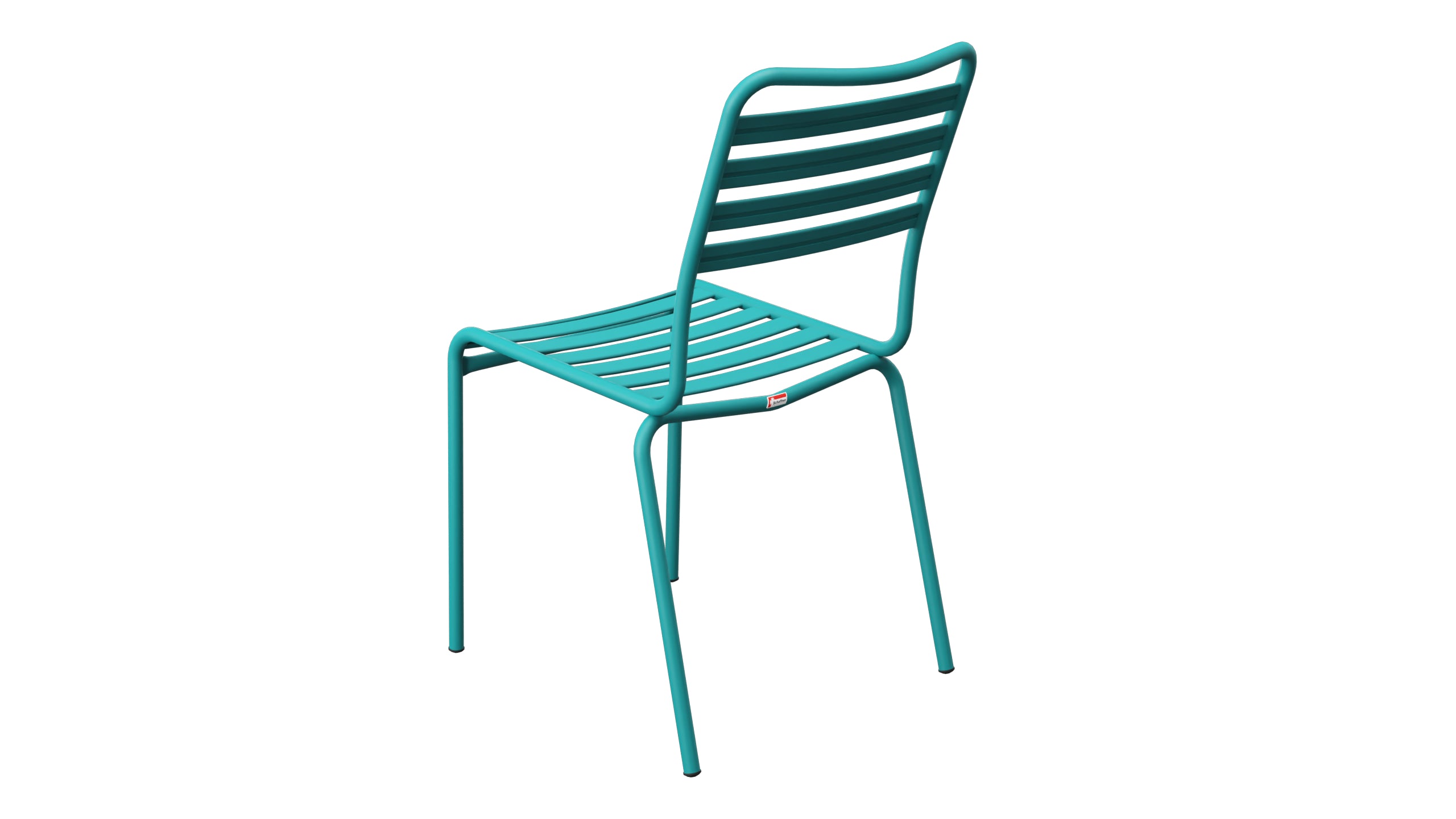 Rigi Lättli-Gartenstuhl ohne Armlehne in Kaliblau präsentiert im Onlineshop von KAQTU Design AG. Gartenstuhl ist von Schaffner