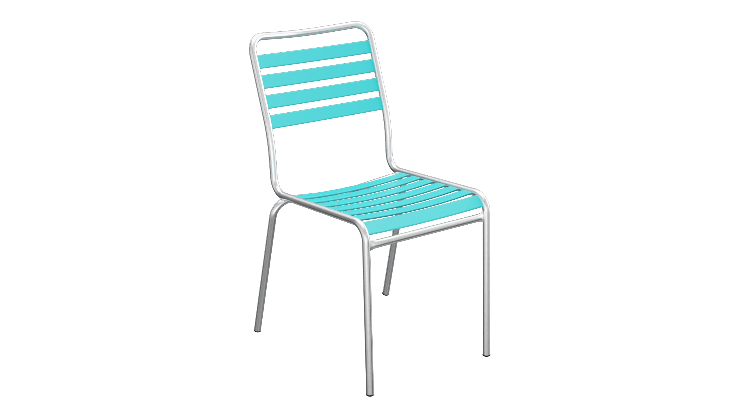 Rigi Lättli-Gartenstuhl ohne Armlehne in Türkis präsentiert im Onlineshop von KAQTU Design AG. Gartenstuhl ist von Schaffner
