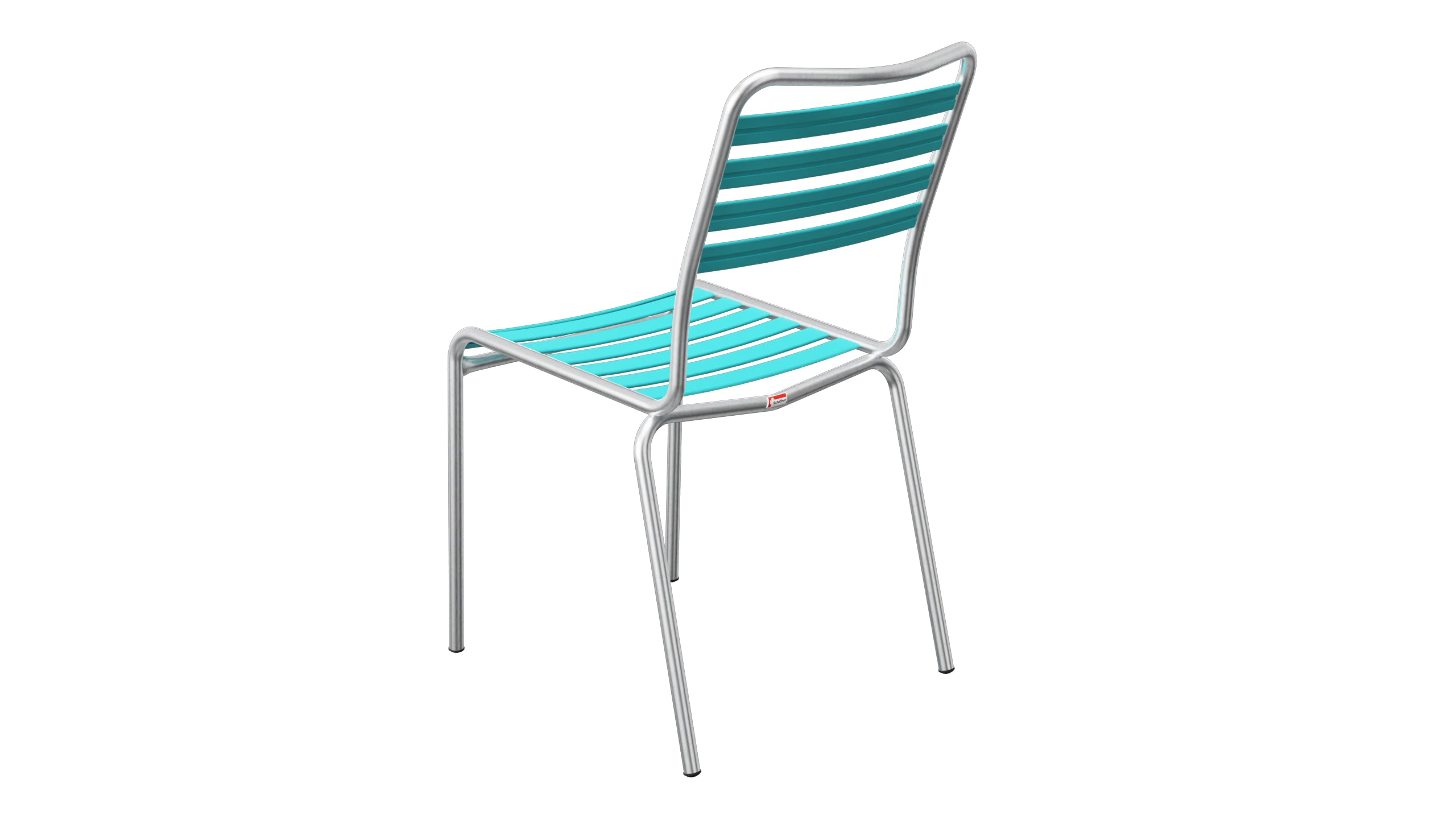 Rigi Lättli-Gartenstuhl ohne Armlehne in Türkis präsentiert im Onlineshop von KAQTU Design AG. Gartenstuhl ist von Schaffner