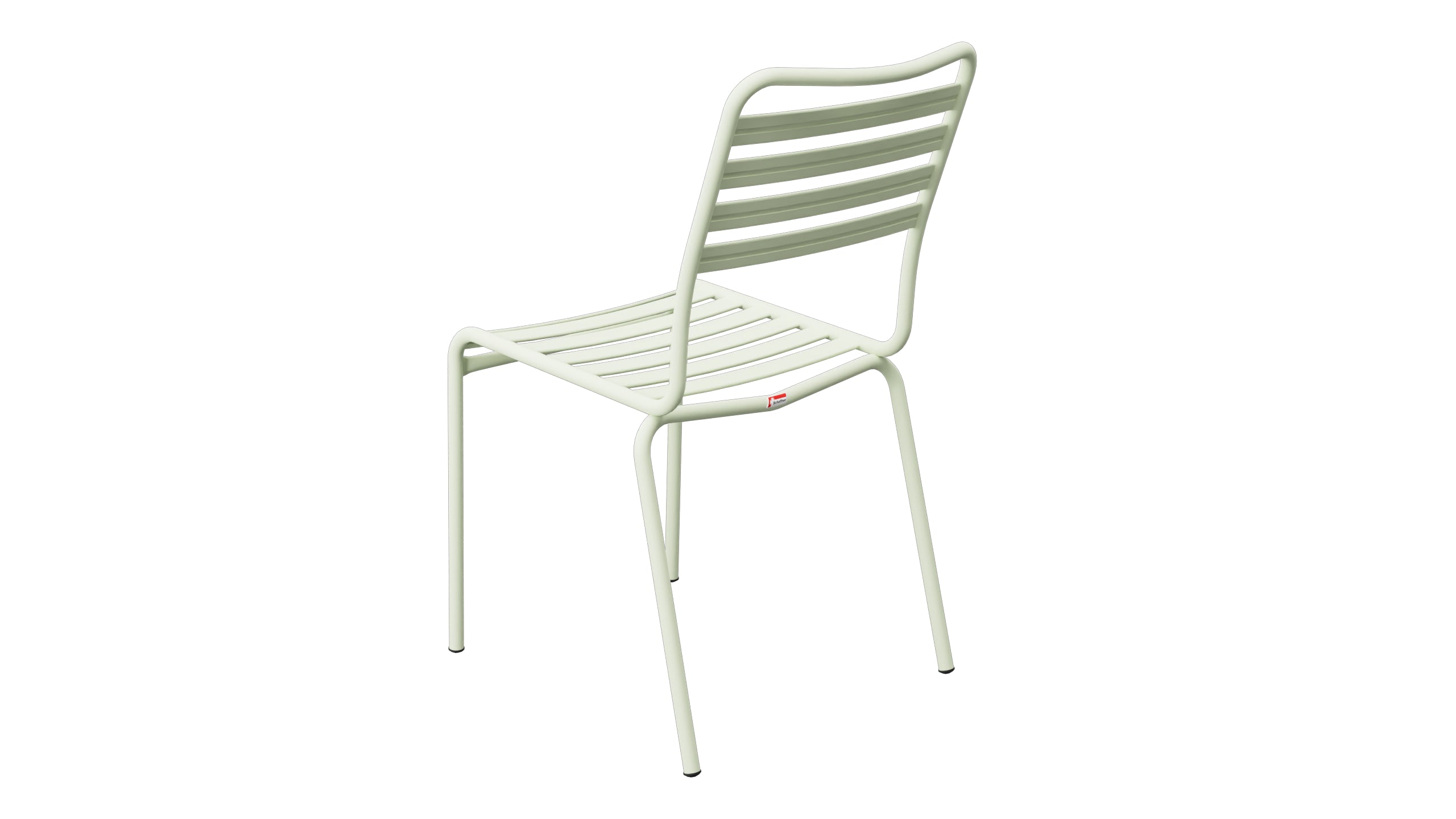 Rigi Lättli-Gartenstuhl ohne Armlehne in Pastellgrün präsentiert im Onlineshop von KAQTU Design AG. Gartenstuhl ist von Schaffner