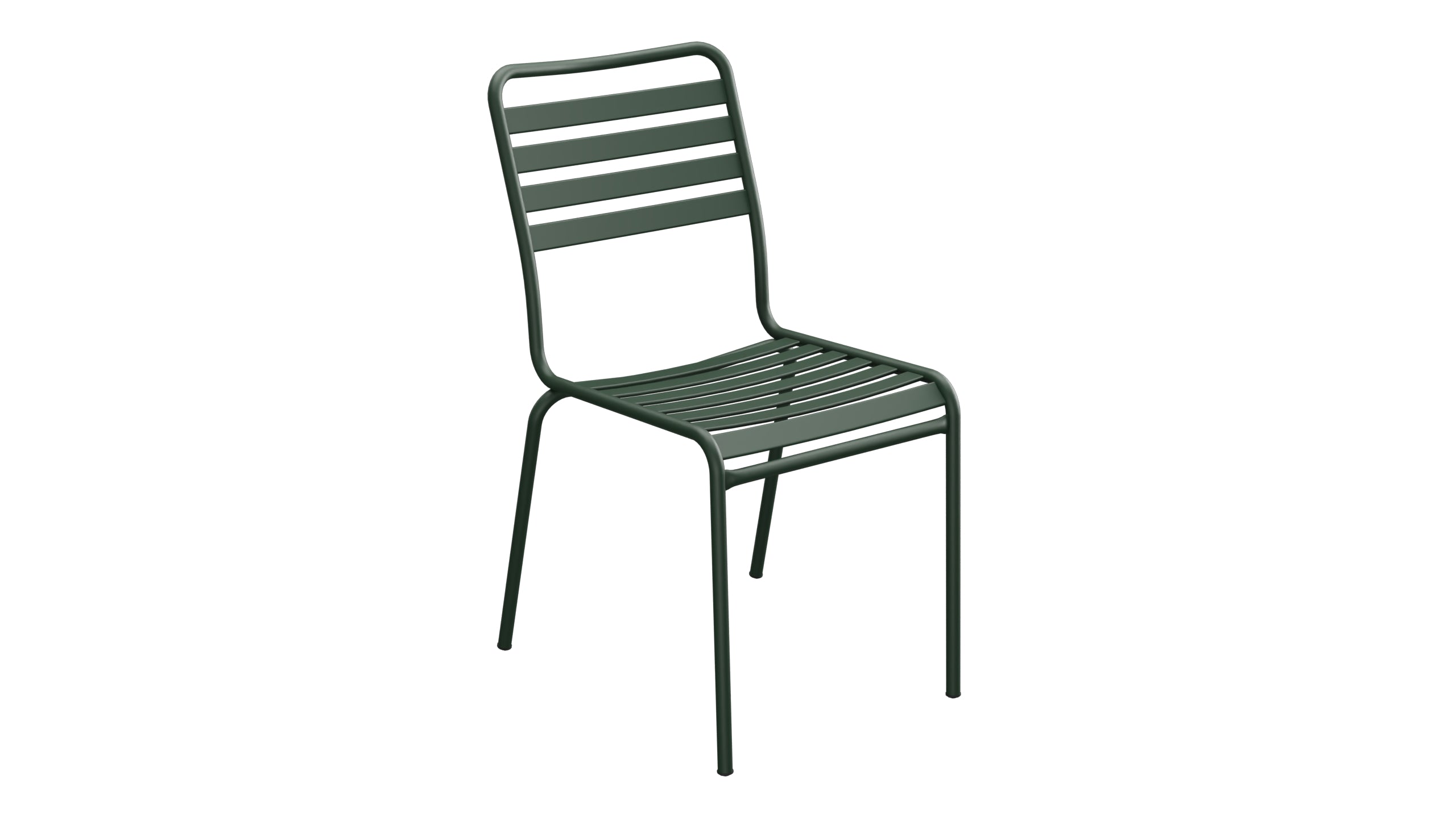 Rigi Lättli-Gartenstuhl ohne Armlehne in Tannengrün präsentiert im Onlineshop von KAQTU Design AG. Gartenstuhl ist von Schaffner