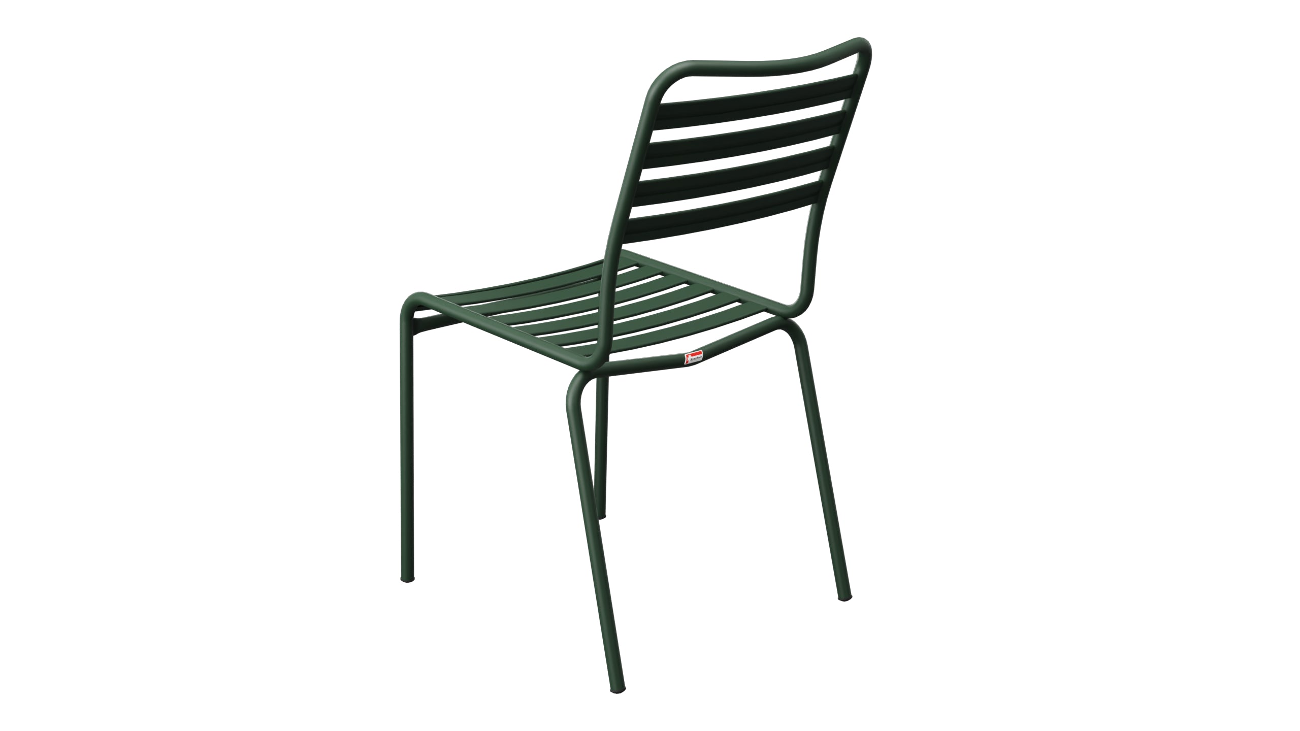 Rigi Lättli-Gartenstuhl ohne Armlehne in Tannengrün präsentiert im Onlineshop von KAQTU Design AG. Gartenstuhl ist von Schaffner
