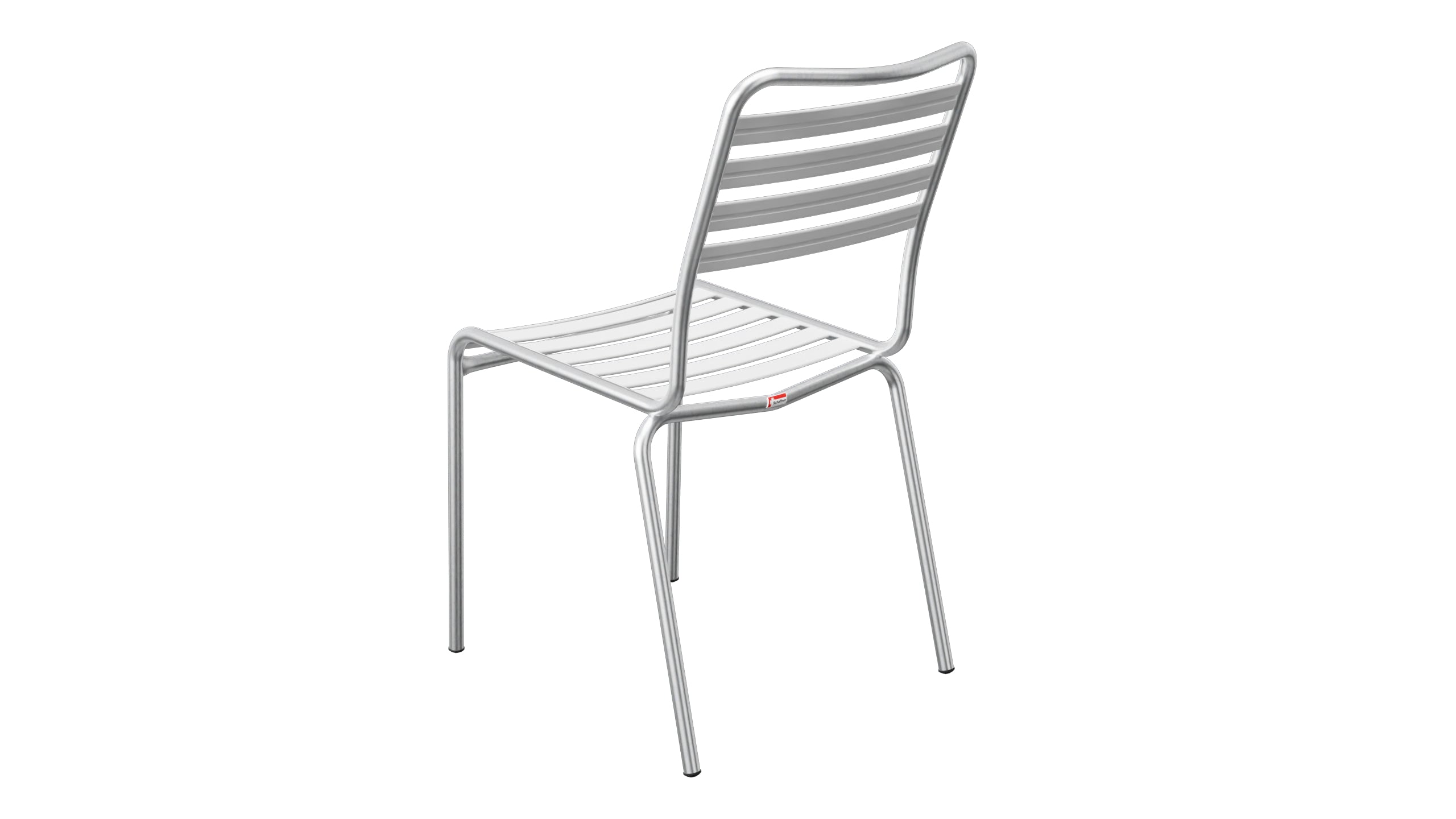 Rigi Lättli-Gartenstuhl ohne Armlehne in Weiss präsentiert im Onlineshop von KAQTU Design AG. Gartenstuhl ist von Schaffner