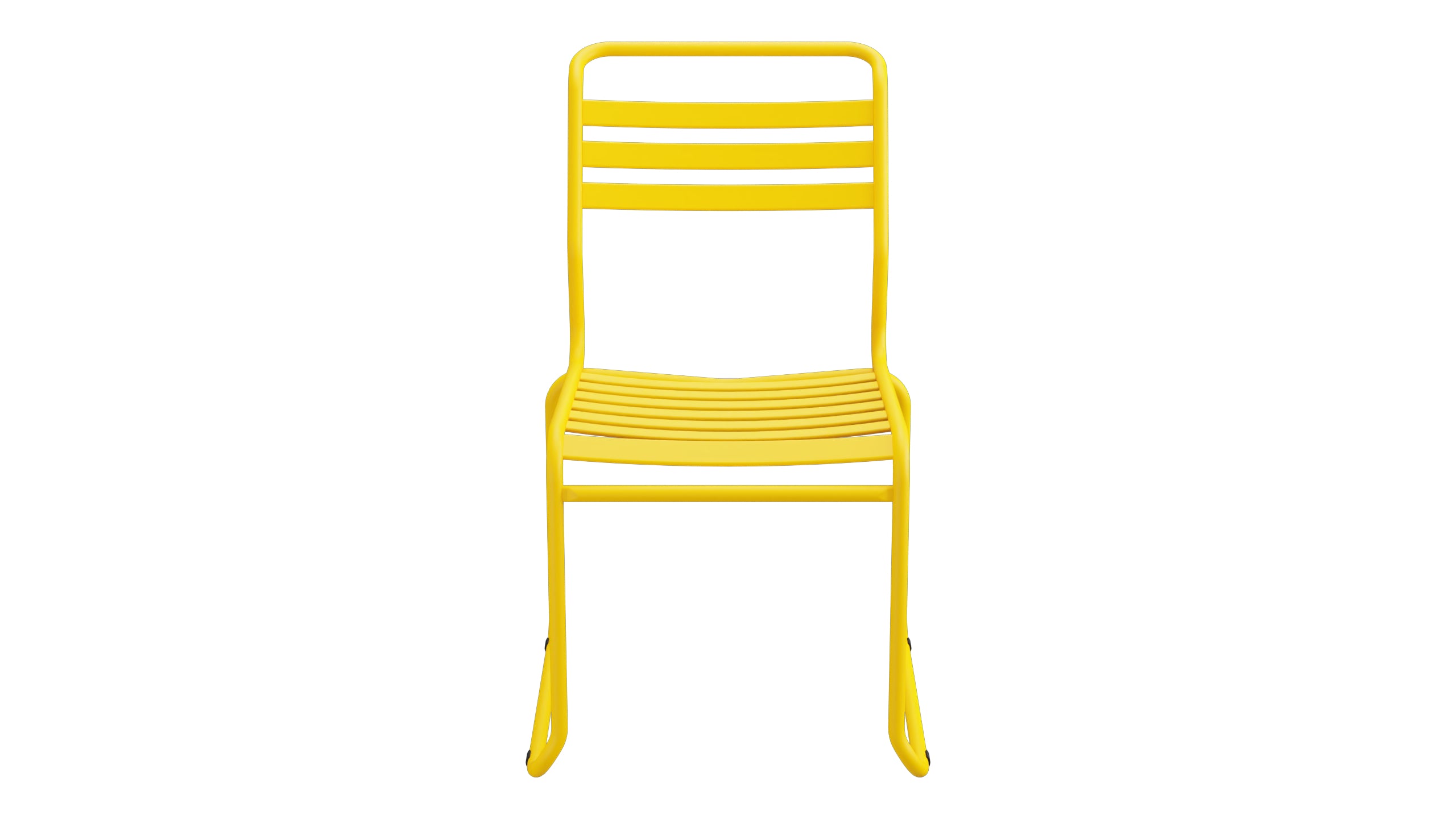 Säntis Lättli-Gartenstuhl ohne Armlehne Kufen in Gelb präsentiert im Onlineshop von KAQTU Design AG. Gartenstuhl ist von Schaffner