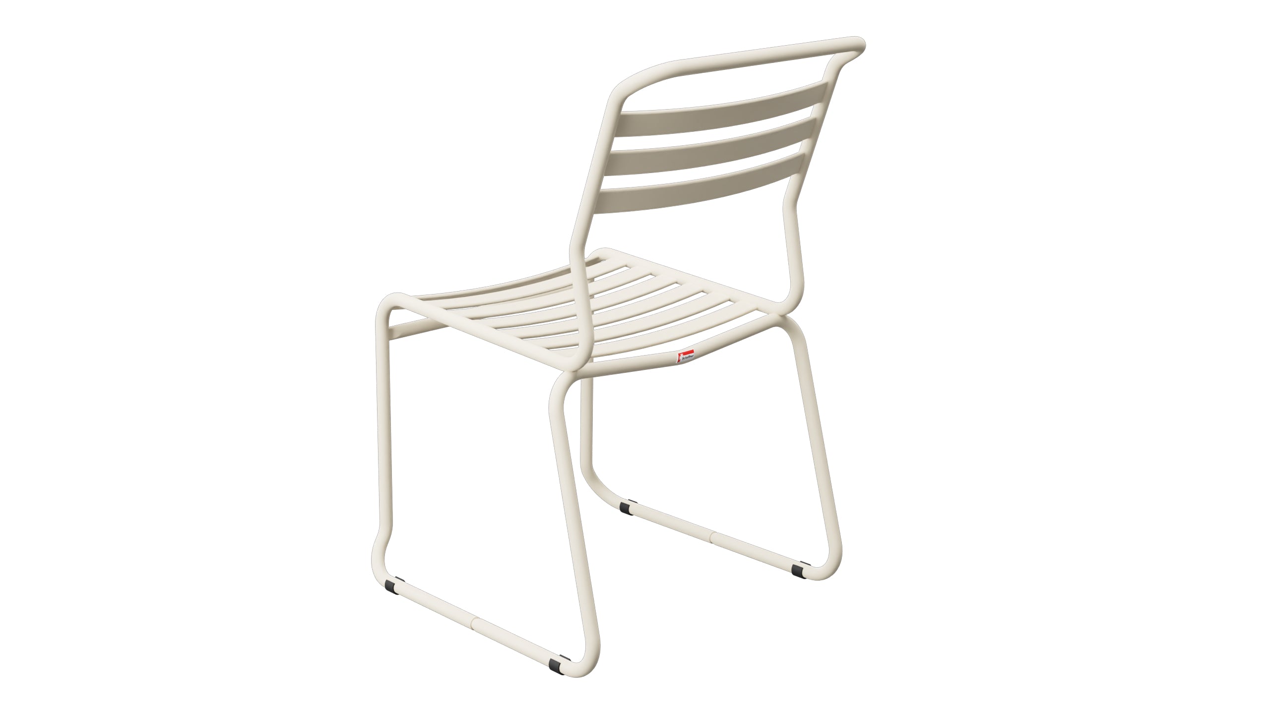 Säntis Lättli-Gartenstuhl ohne Armlehne Kufen in Pastellsand präsentiert im Onlineshop von KAQTU Design AG. Gartenstuhl ist von Schaffner