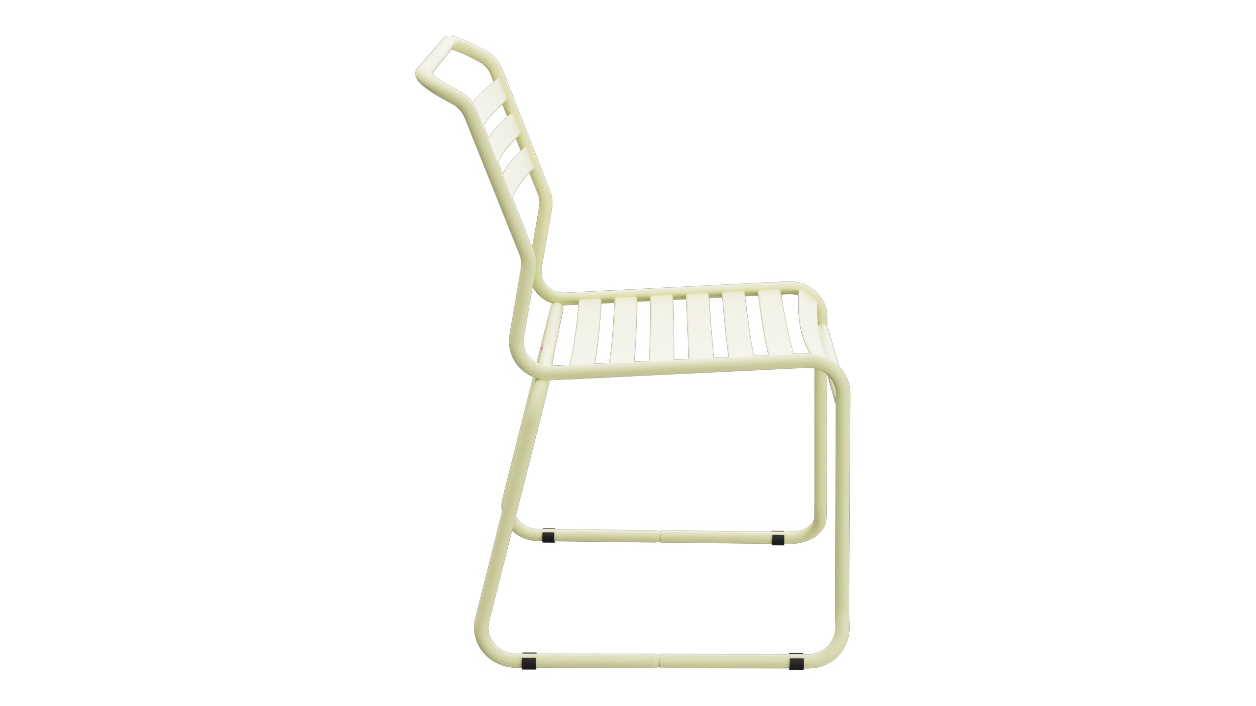 Säntis Lättli-Gartenstuhl ohne Armlehne Kufen in Buchsbaumgelb präsentiert im Onlineshop von KAQTU Design AG. Gartenstuhl ist von Schaffner