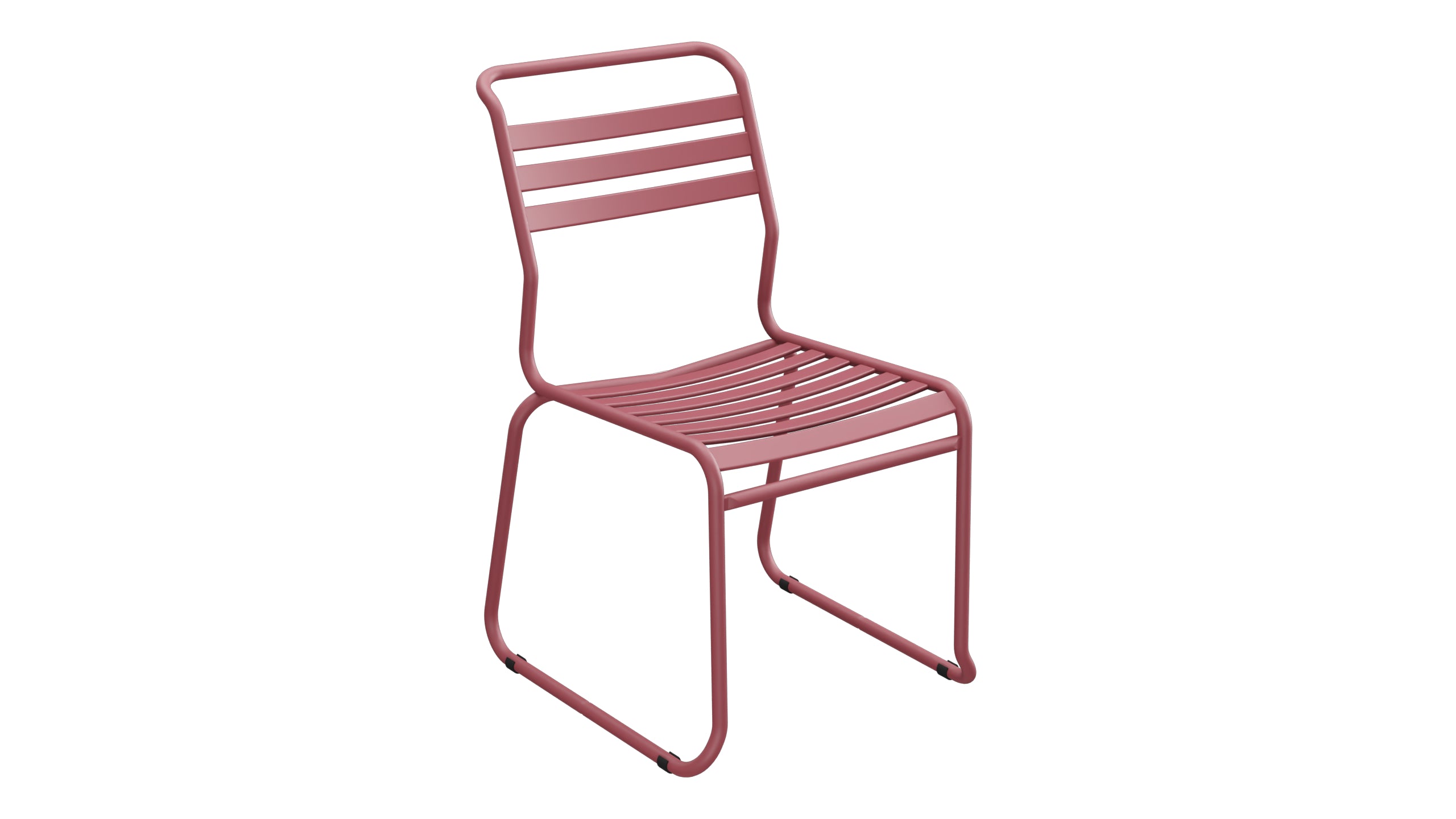 Säntis Lättli-Gartenstuhl ohne Armlehne Kufen in Bordeaux präsentiert im Onlineshop von KAQTU Design AG. Gartenstuhl ist von Schaffner