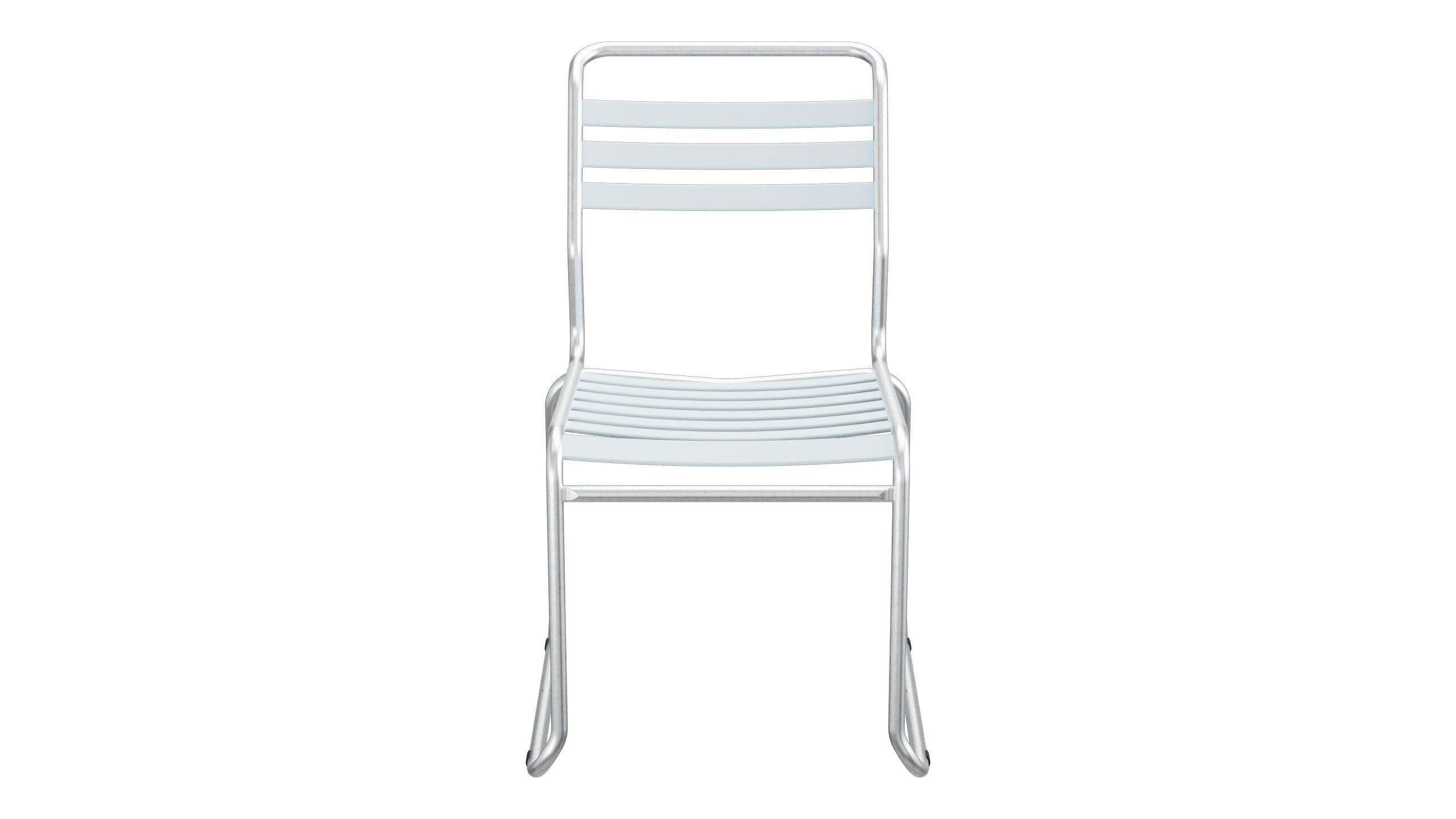 Säntis Lättli-Gartenstuhl ohne Armlehne Kufen in Pastellblau präsentiert im Onlineshop von KAQTU Design AG. Gartenstuhl ist von Schaffner