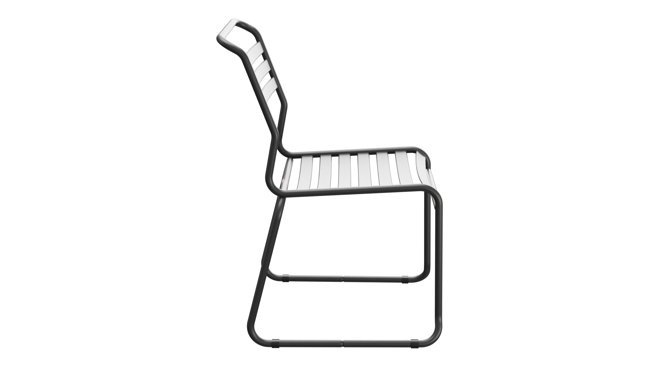 Säntis Lättli-Gartenstuhl ohne Armlehne Kufen in Anthrazit präsentiert im Onlineshop von KAQTU Design AG. Gartenstuhl ist von Schaffner
