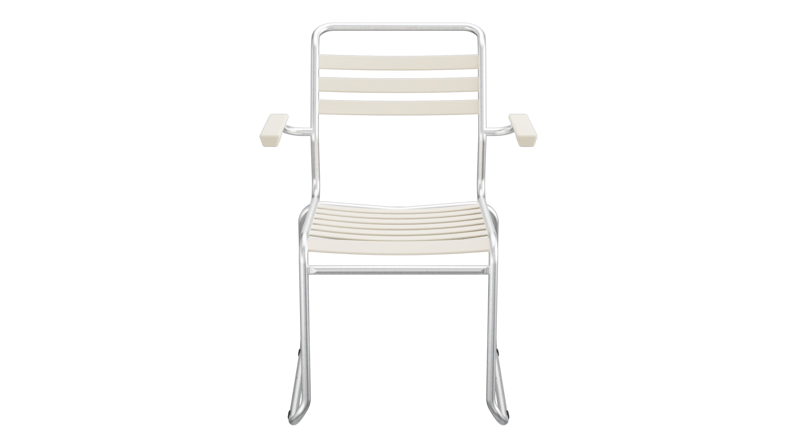 Säntis Lättli-Gartenstuhl mit Armlehne Kufen in Pastellsand präsentiert im Onlineshop von KAQTU Design AG. Gartenstuhl mit Armlehnen ist von Schaffner