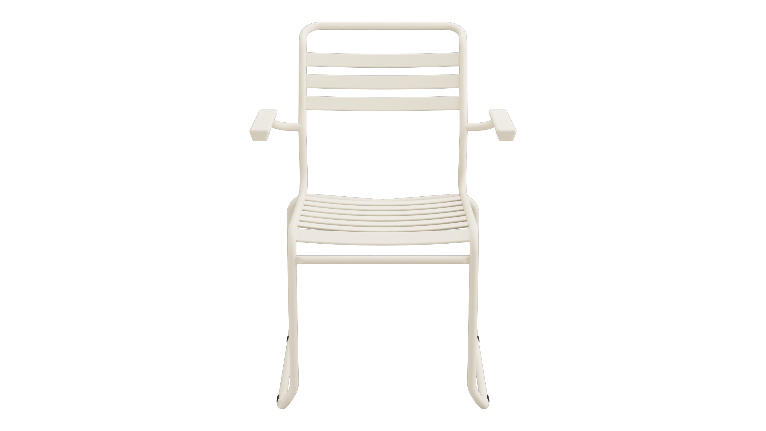 Säntis Lättli-Gartenstuhl mit Armlehne Kufen in Pastellsand präsentiert im Onlineshop von KAQTU Design AG. Gartenstuhl mit Armlehnen ist von Schaffner